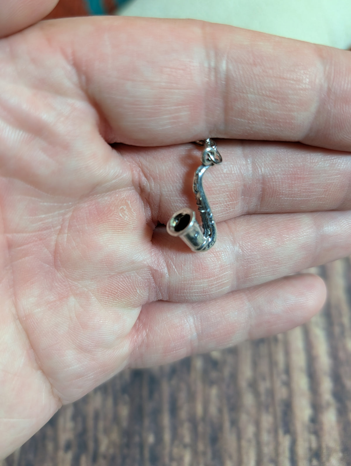 Handcrafted Saxophone Musical Instrument Charm Sterling Silver