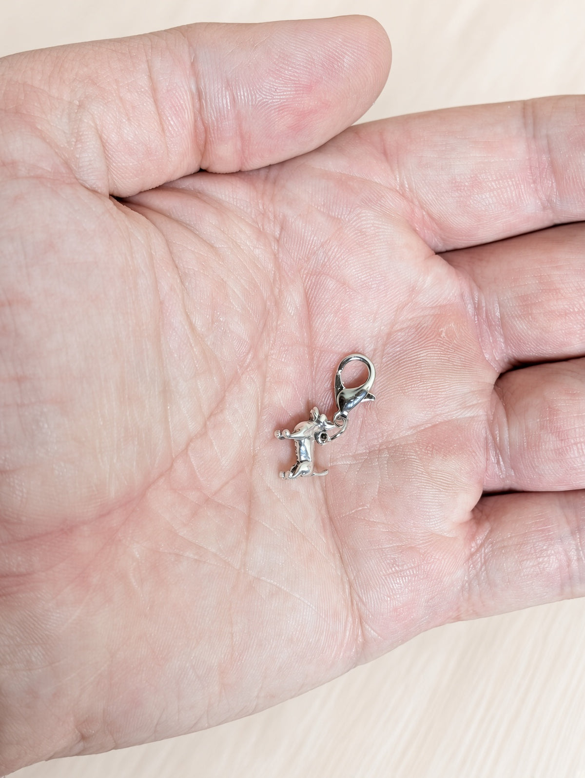Handcrafted Mini Chihuahua Dog Charm Sterling Silver
