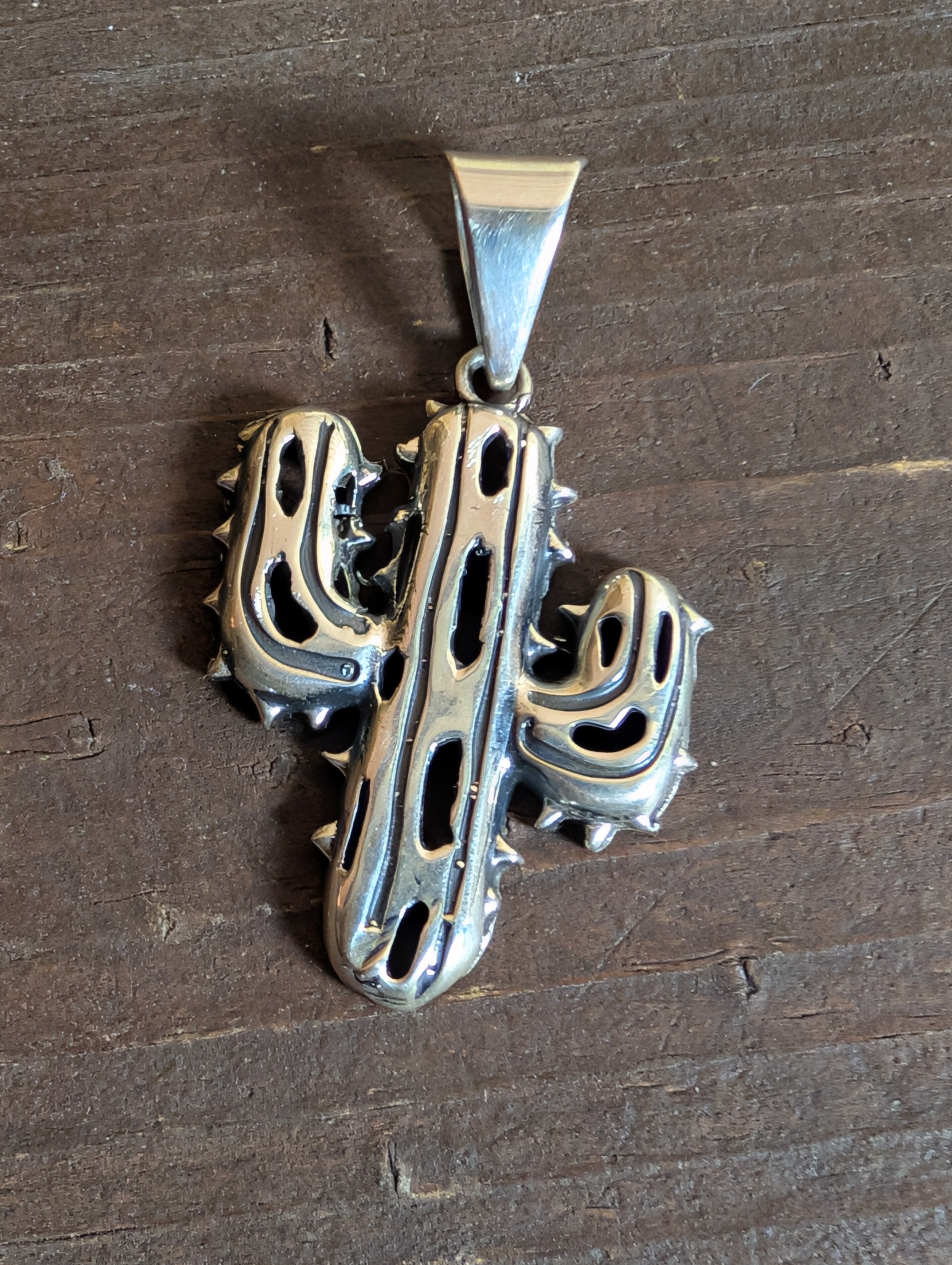 Sterling Silver Saguaro Cactus Pendant