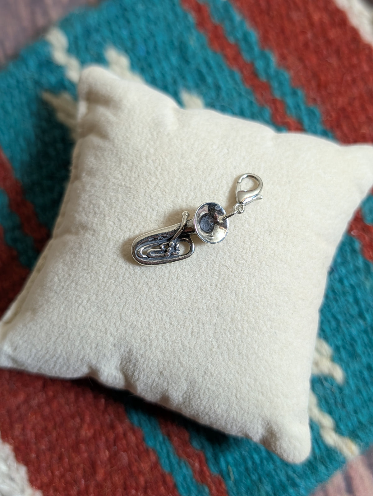 Handcrafted Tuba Musical Instrument Charm Sterling Silver