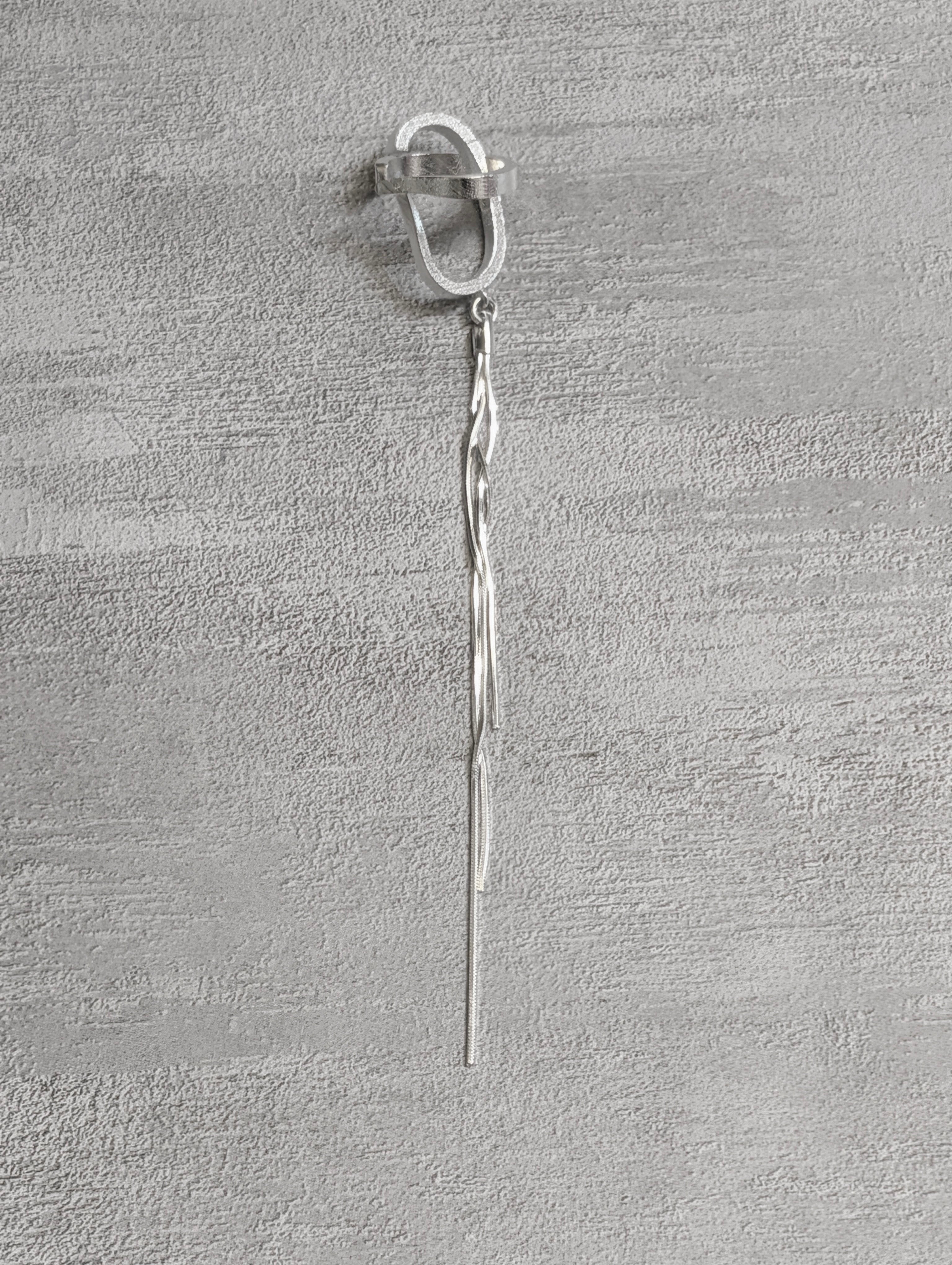 Sterling Silver X-Nova Right Ear Cuff