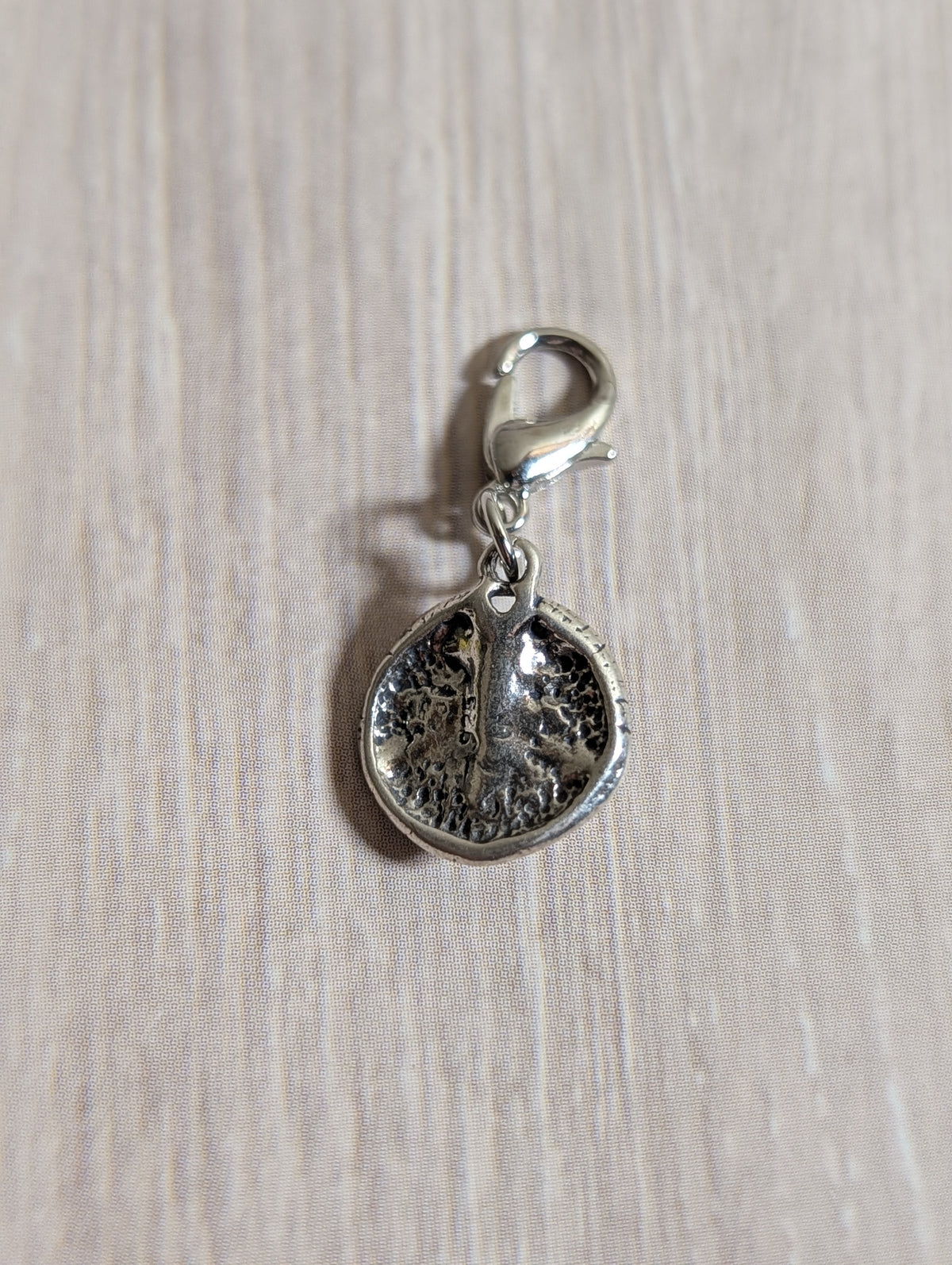 Handcrafted Frog On A Leaf Charm Sterling Silver