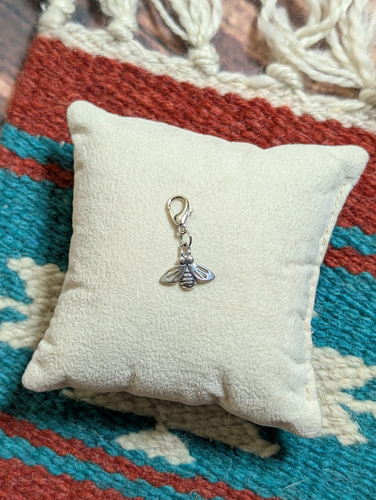 Handcrafted Bumble Bee Charm Sterling Silver