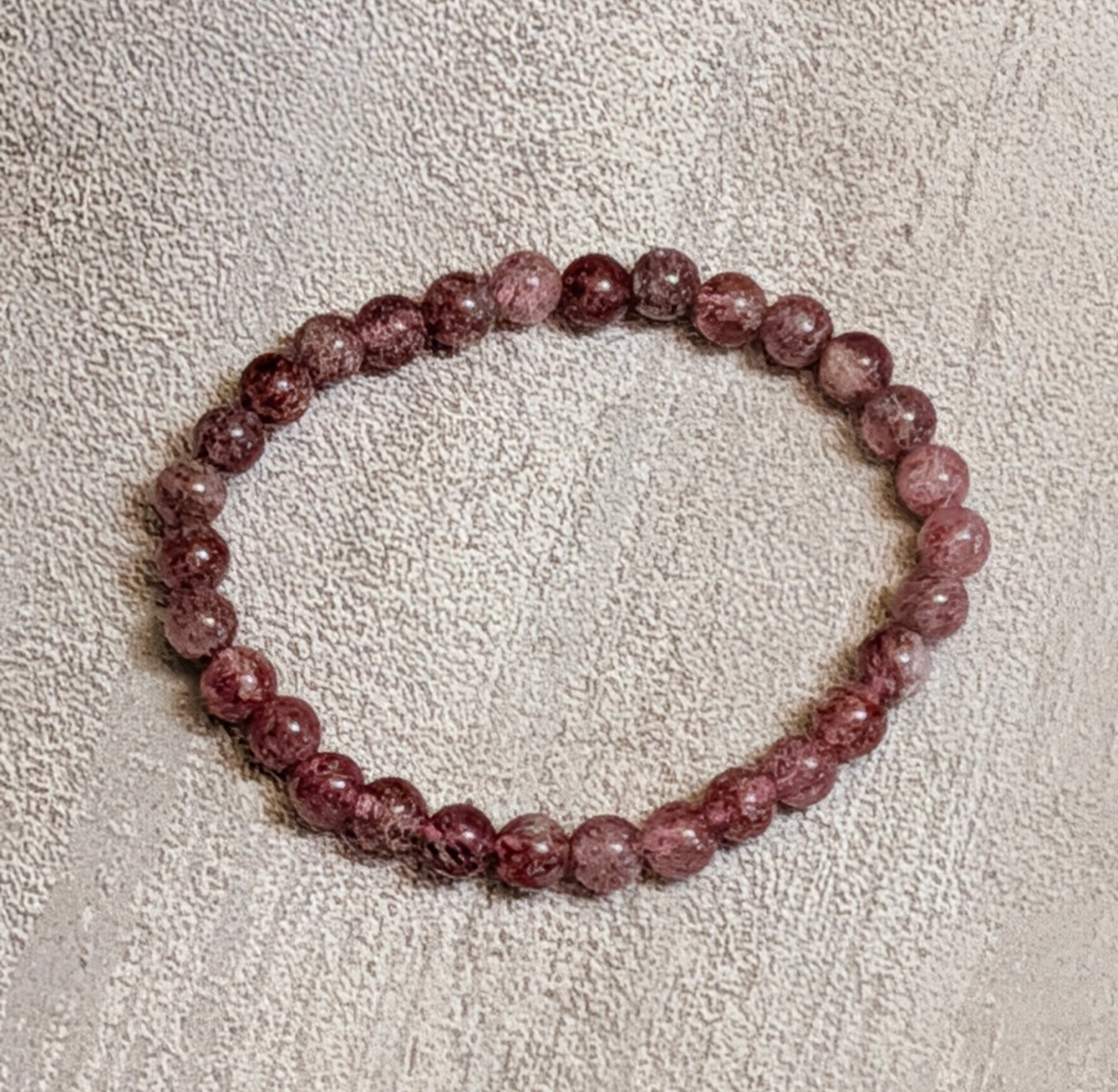 Pink Tourmaline Kid's Beaded Stretch Bracelet