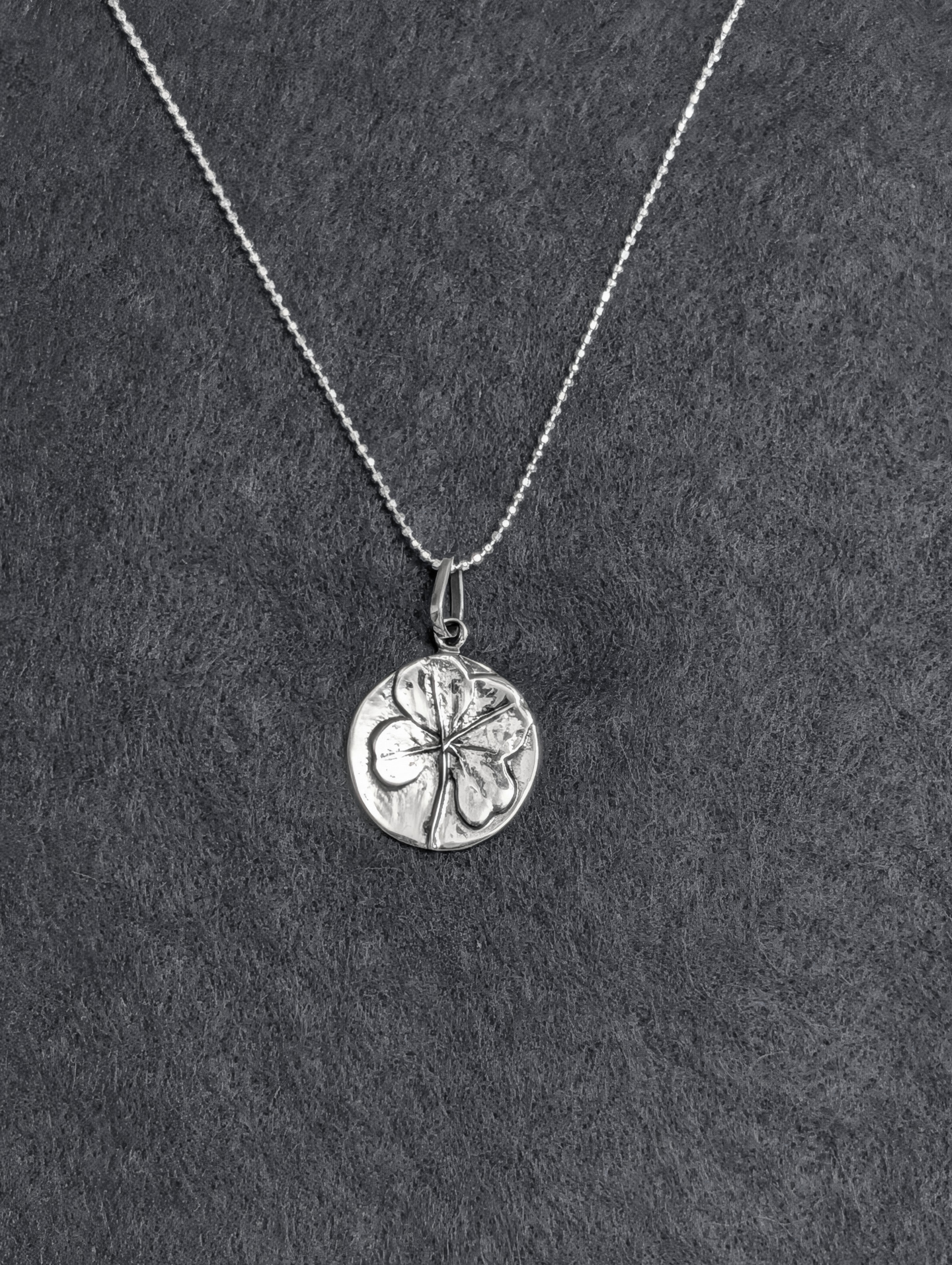 Sterling Silver Four Leaf Clover Necklace