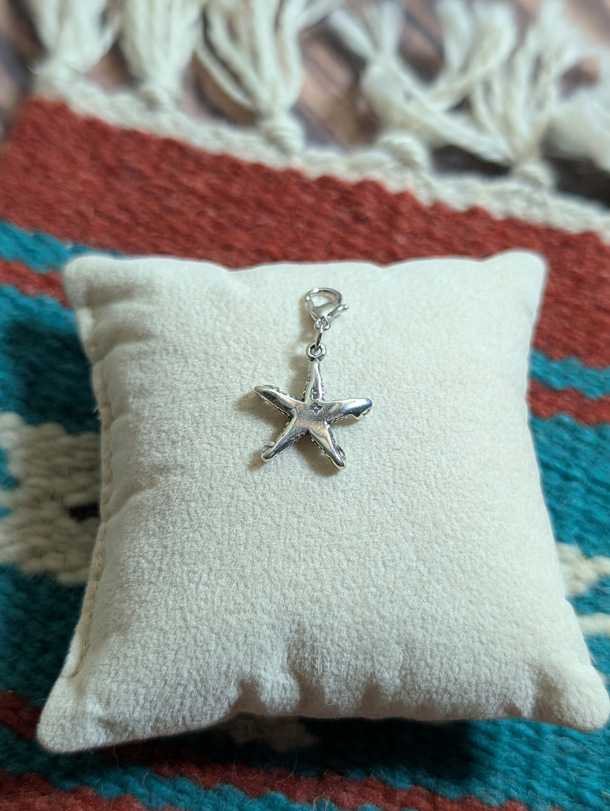 Handcrafted Curled StarFish Ocean Charm Sterling Silver