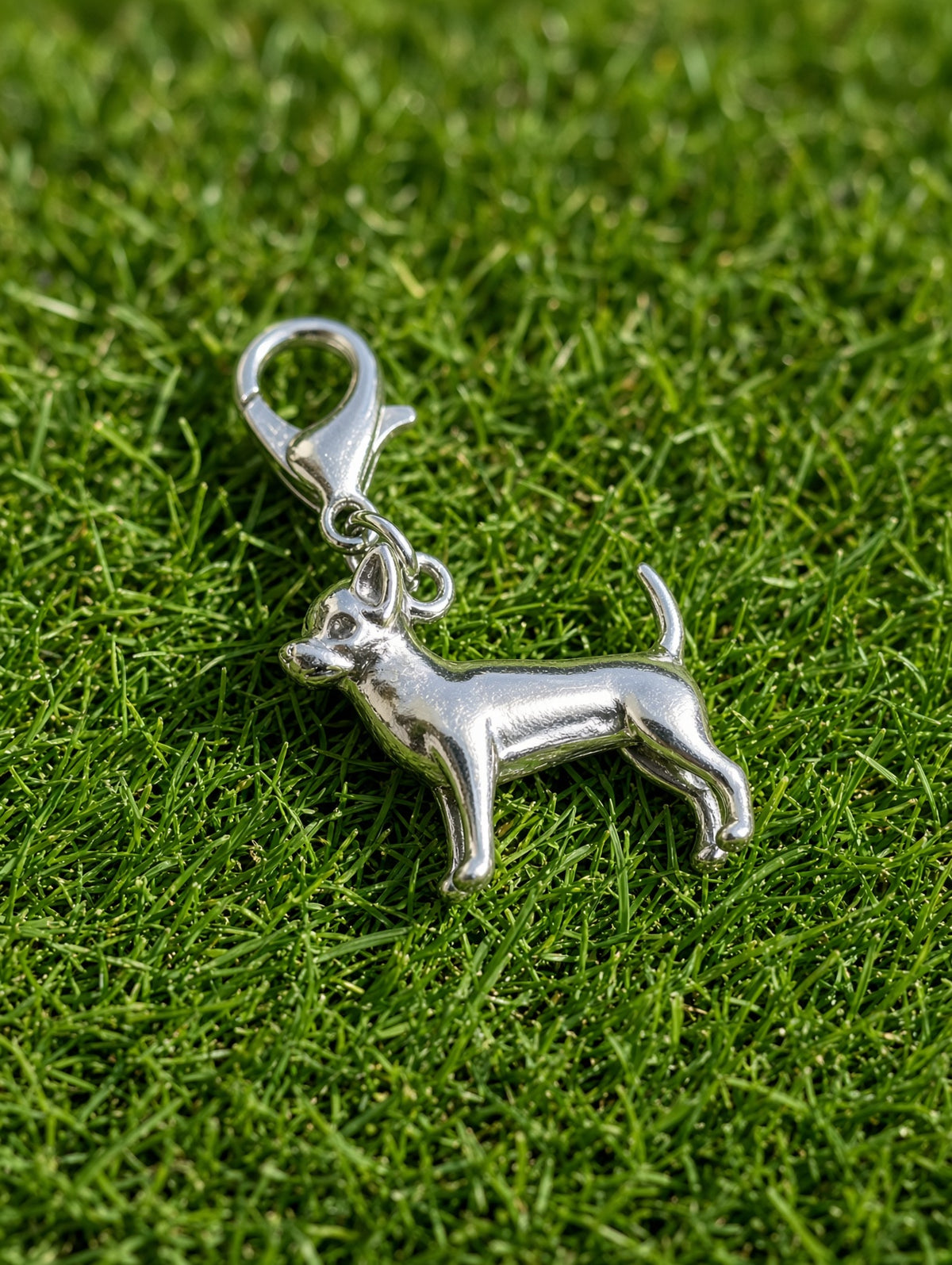 Handcrafted Chihuahua Dog Charm Sterling Silver