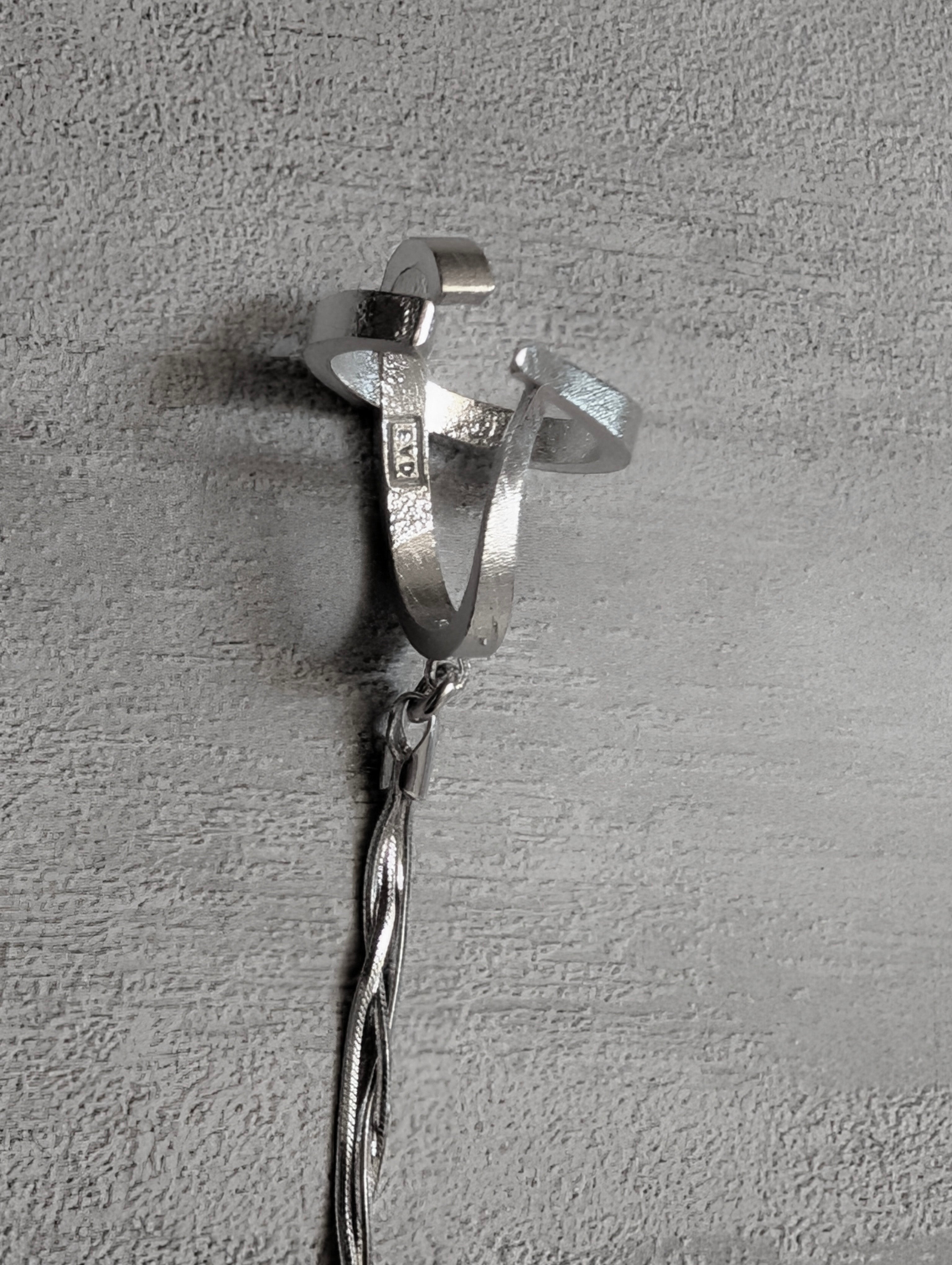 Sterling Silver X-Nova Right Ear Cuff