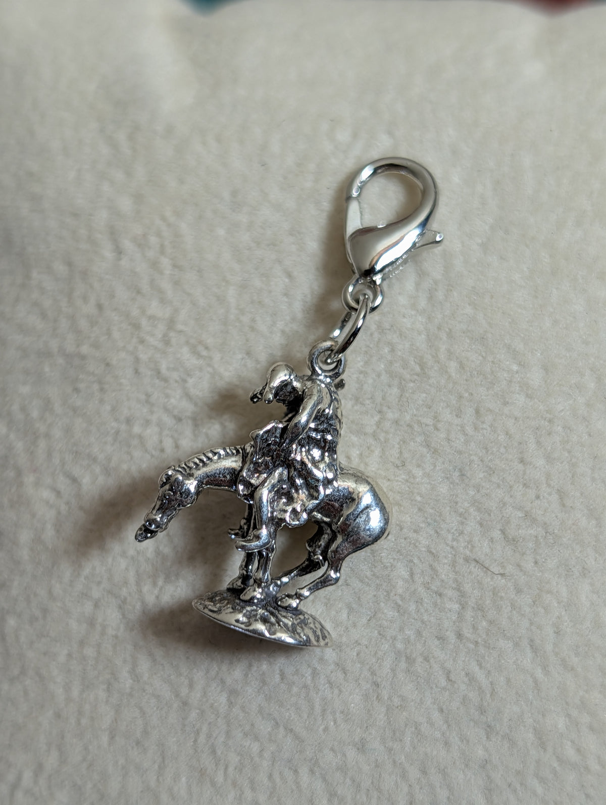 "End Of The Trail" Handcrafted Horse Charm Sterling Silver Western Style