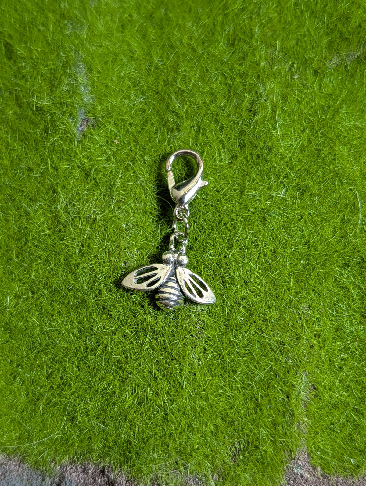 Handcrafted Bumble Bee Charm Sterling Silver