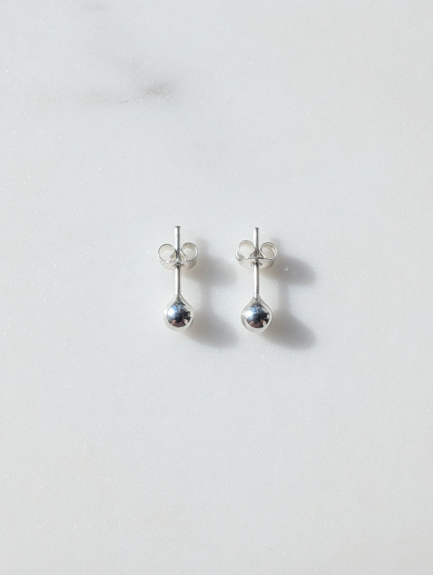 Timeless 3mm Sterling Silver Ball Stud Earrings