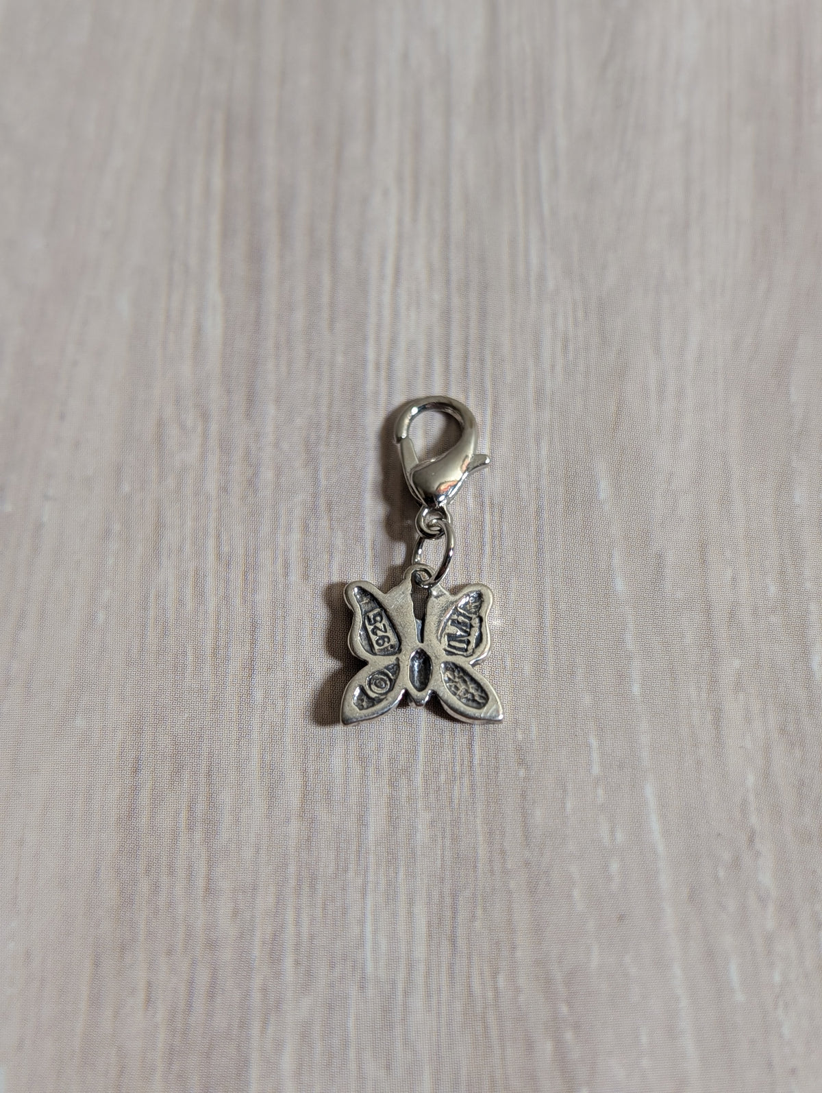 Handcrafted Small Butterfly Charm Sterling Silver