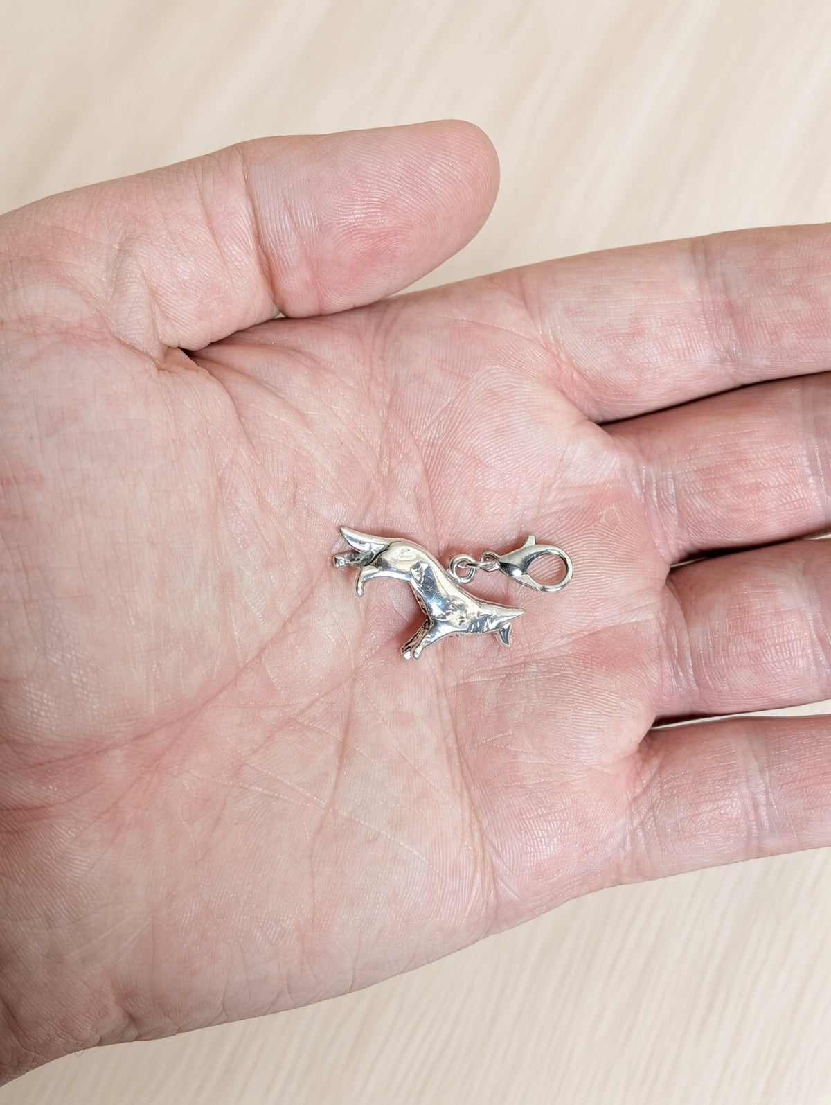 Handcrafted Shepherd Dog Charm Sterling Silver Variant 2