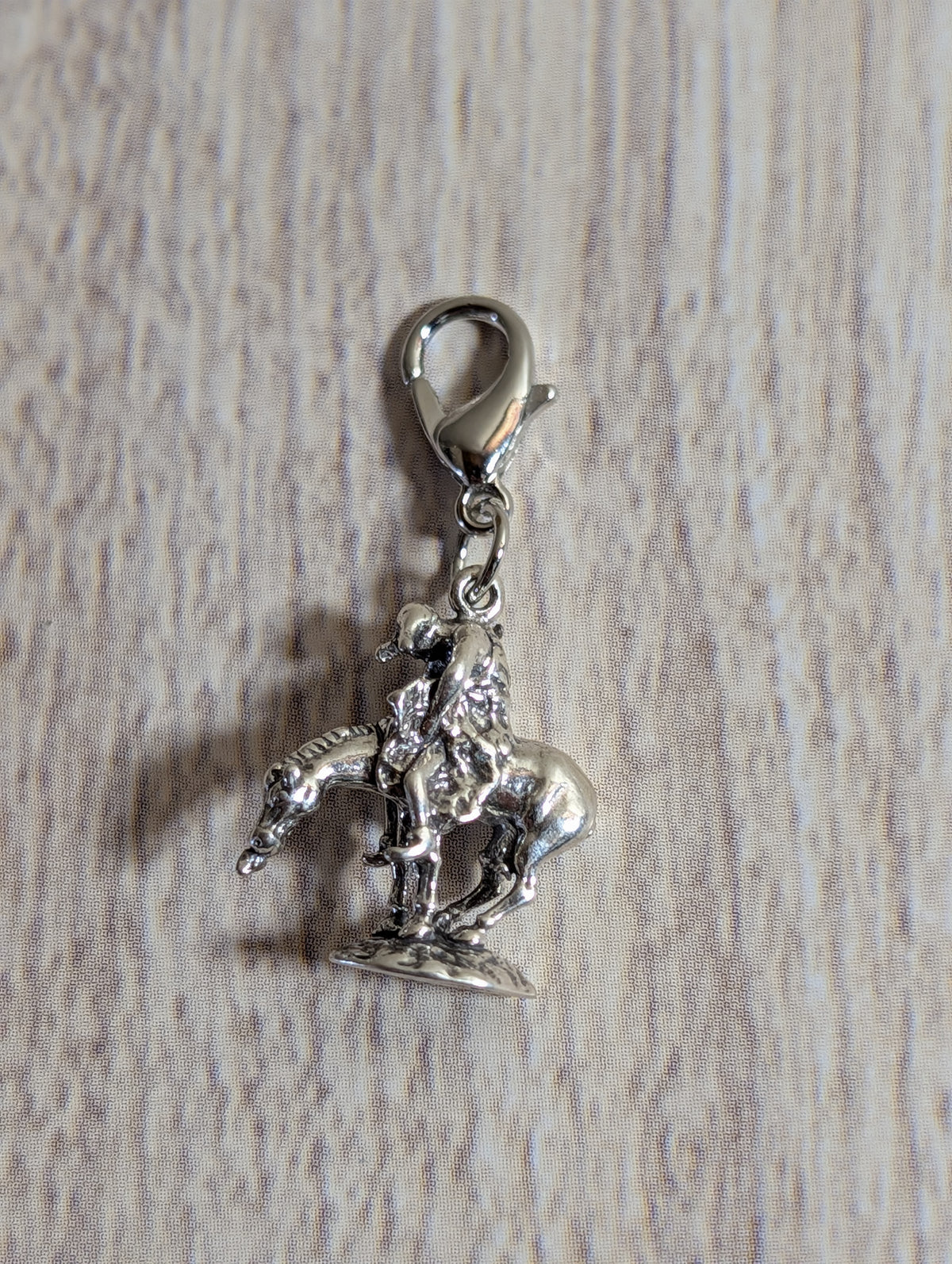 "End Of The Trail" Handcrafted Horse Charm Sterling Silver Western Style