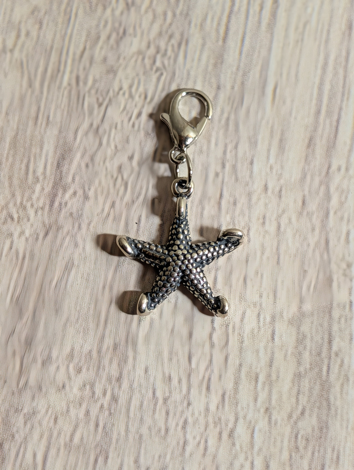 Handcrafted Curled StarFish Ocean Charm Sterling Silver