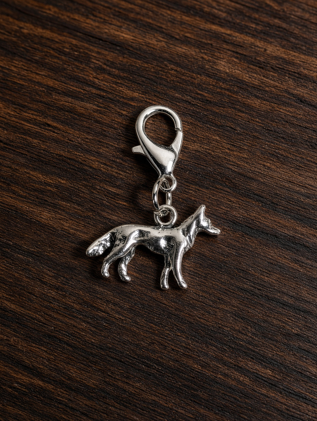 Handcrafted Small Shepherd Dog Charm Sterling Silver Variant 1