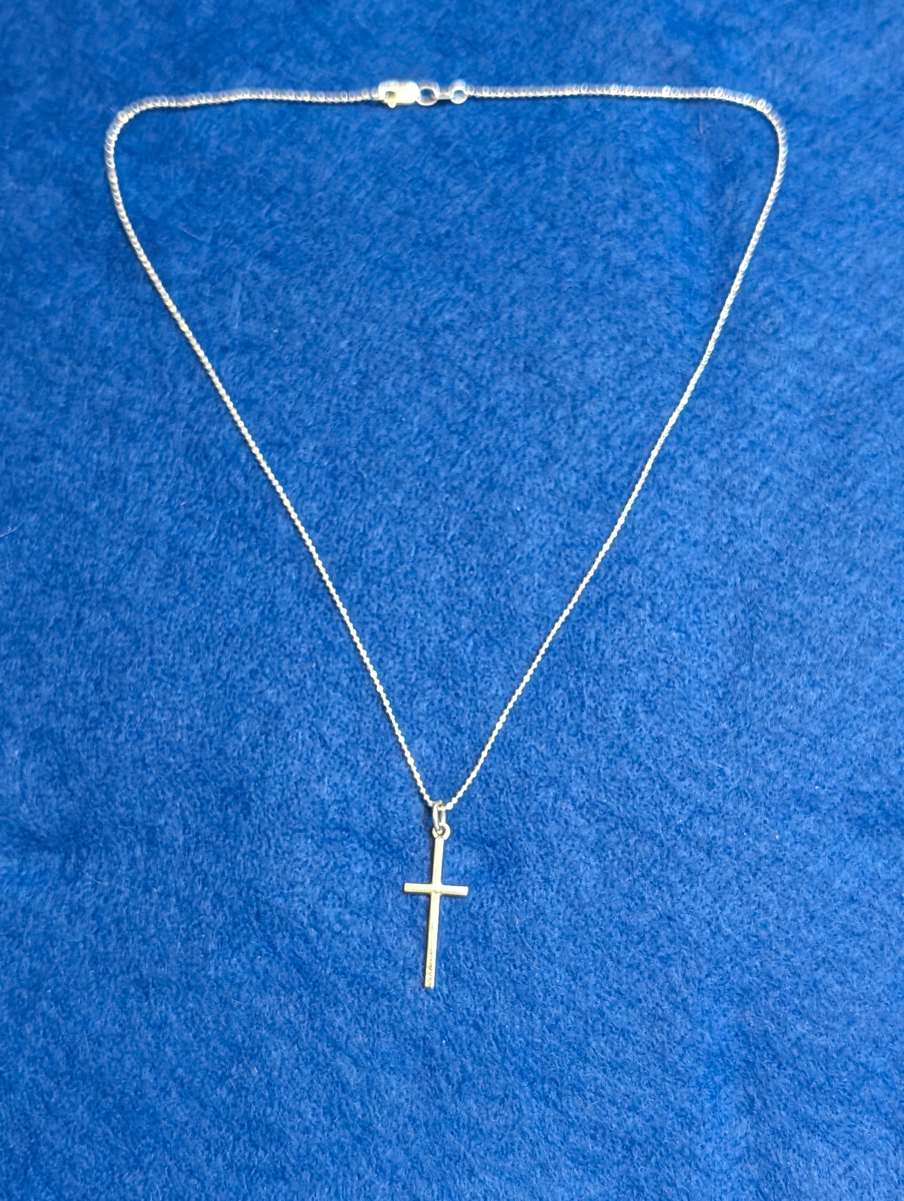 Sterling Silver Small & Simple Cross Necklace