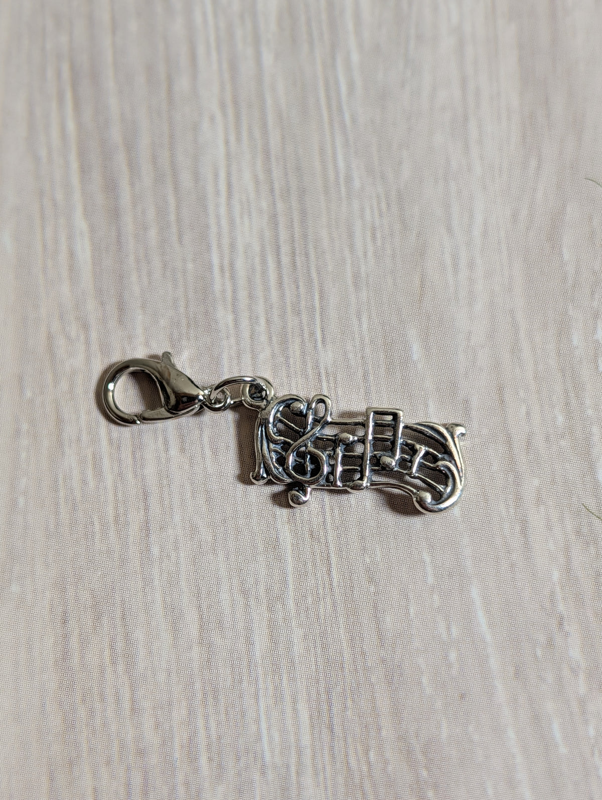 Handcrafted Musical Notes Charm Sterling Silver