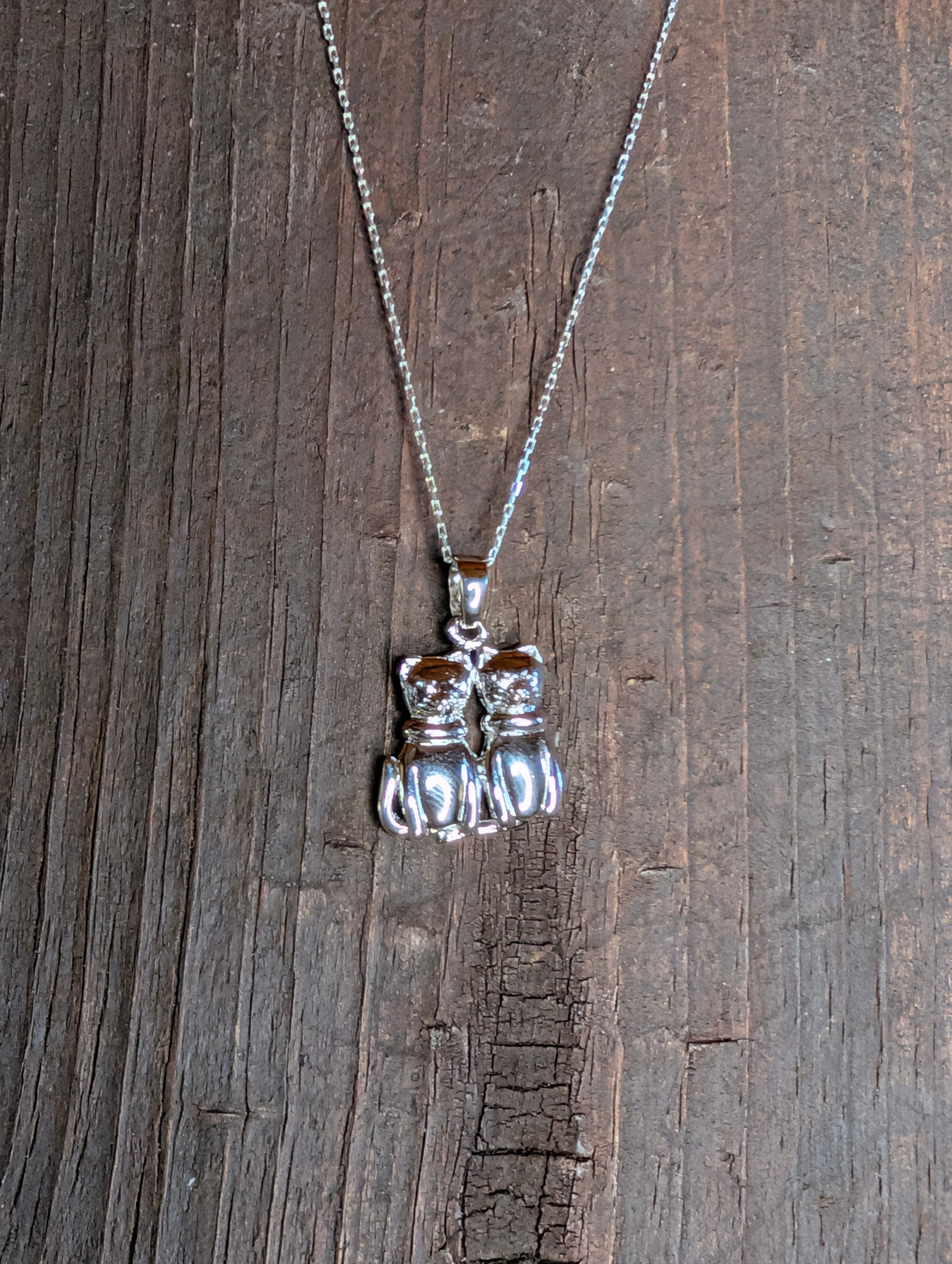 Sterling Silver Double Kitty Cat Detailed Pendant Necklace