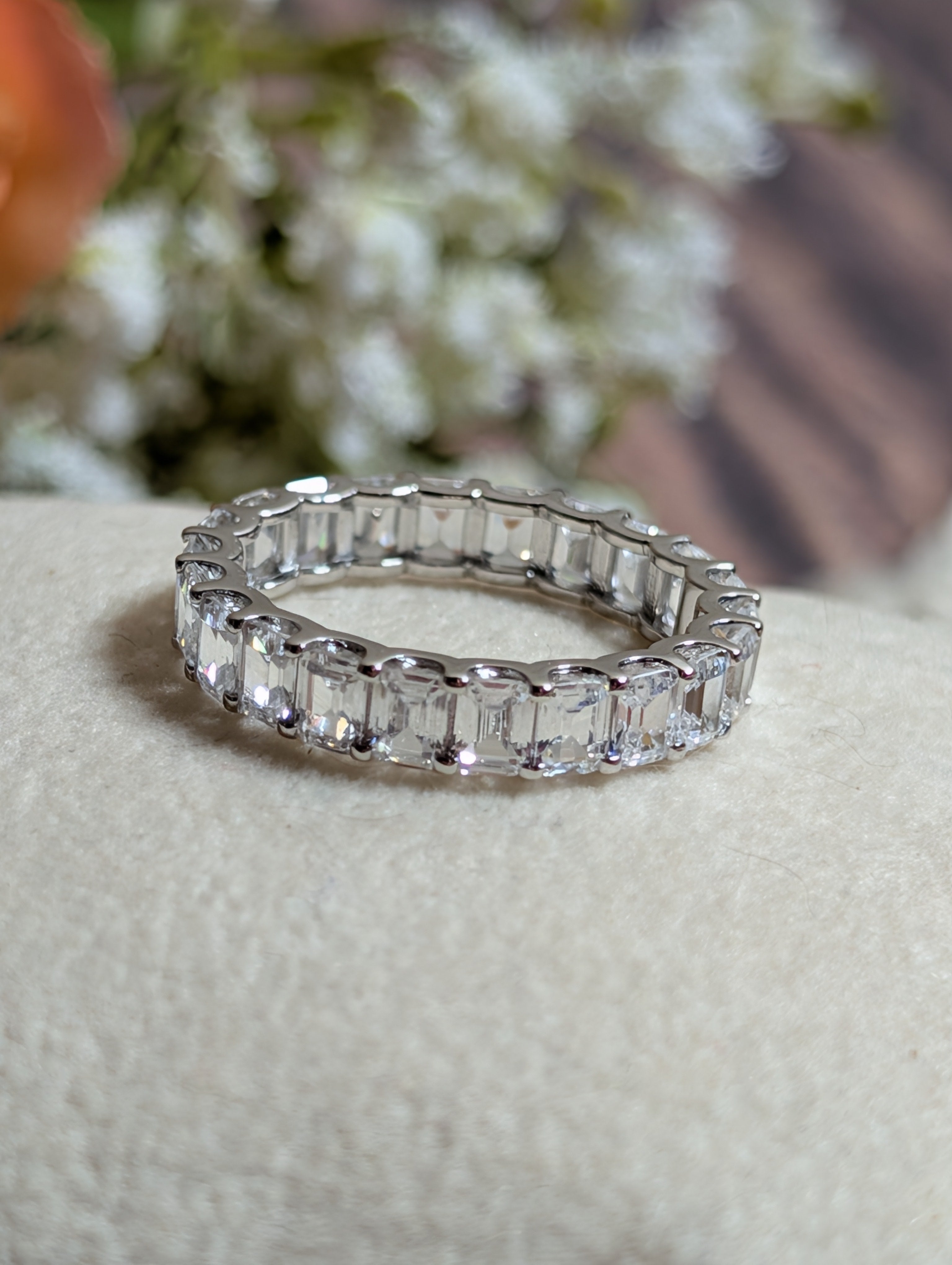 Sterling Silver CZ Rio Baguette Style Ring