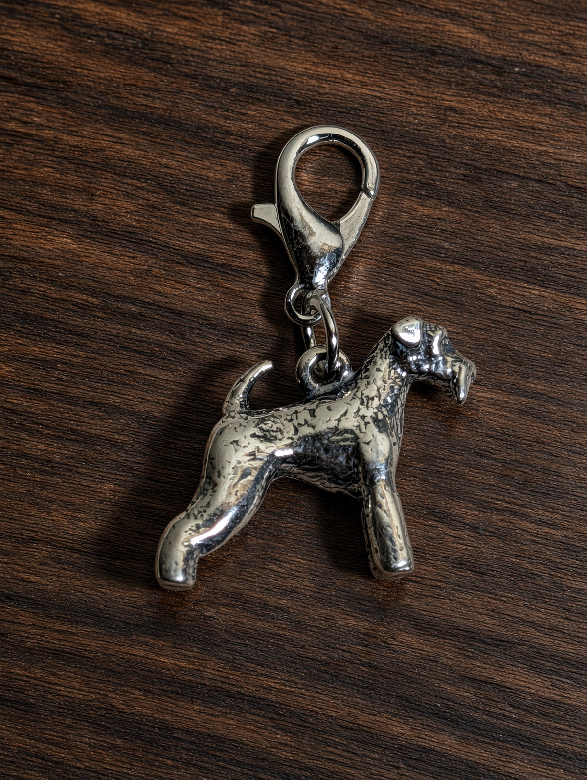 Handcrafted Airedale Terrier Dog Charm Sterling Silver