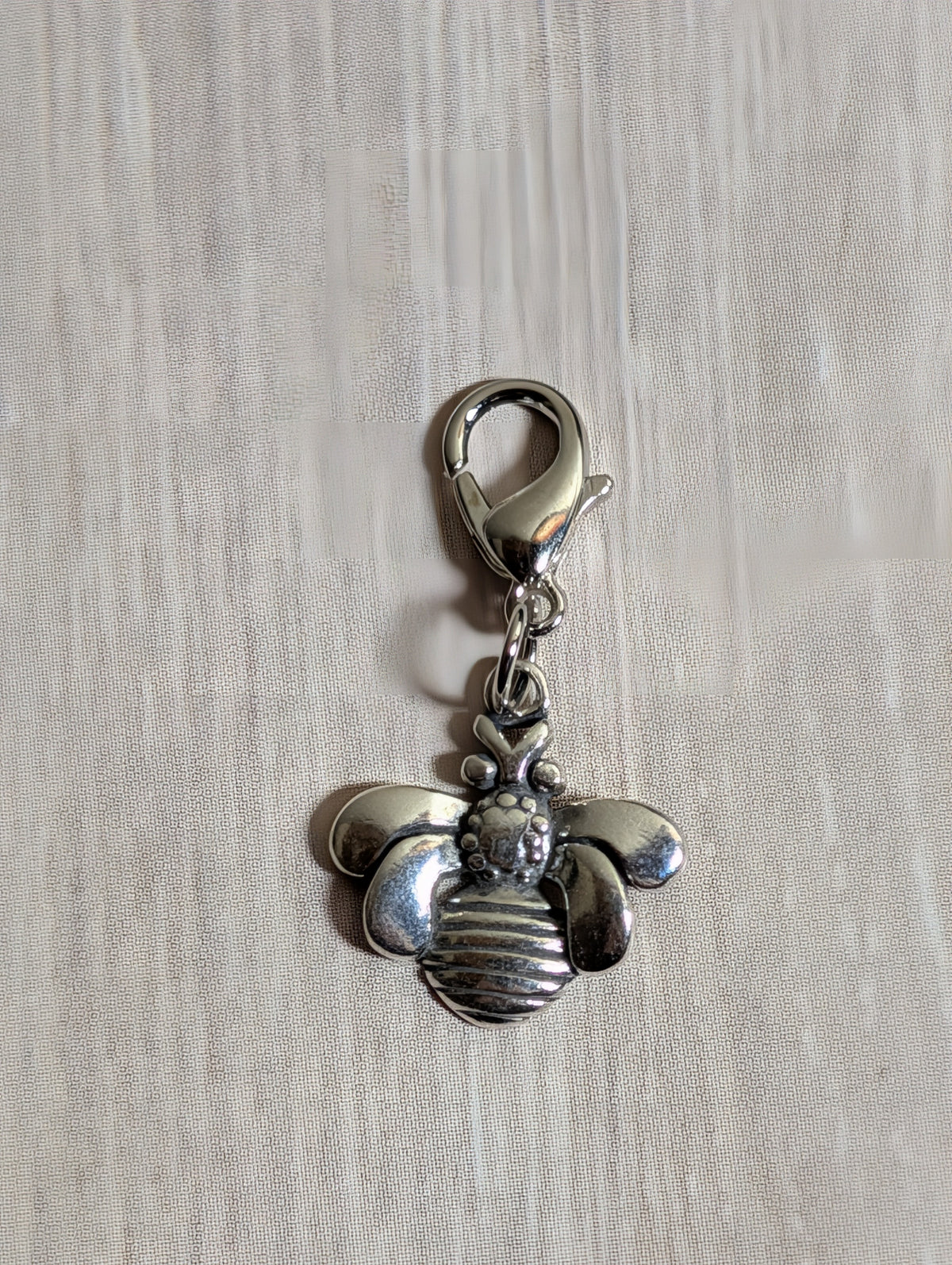 Handcrafted Honey Bee Charm Sterling Silver