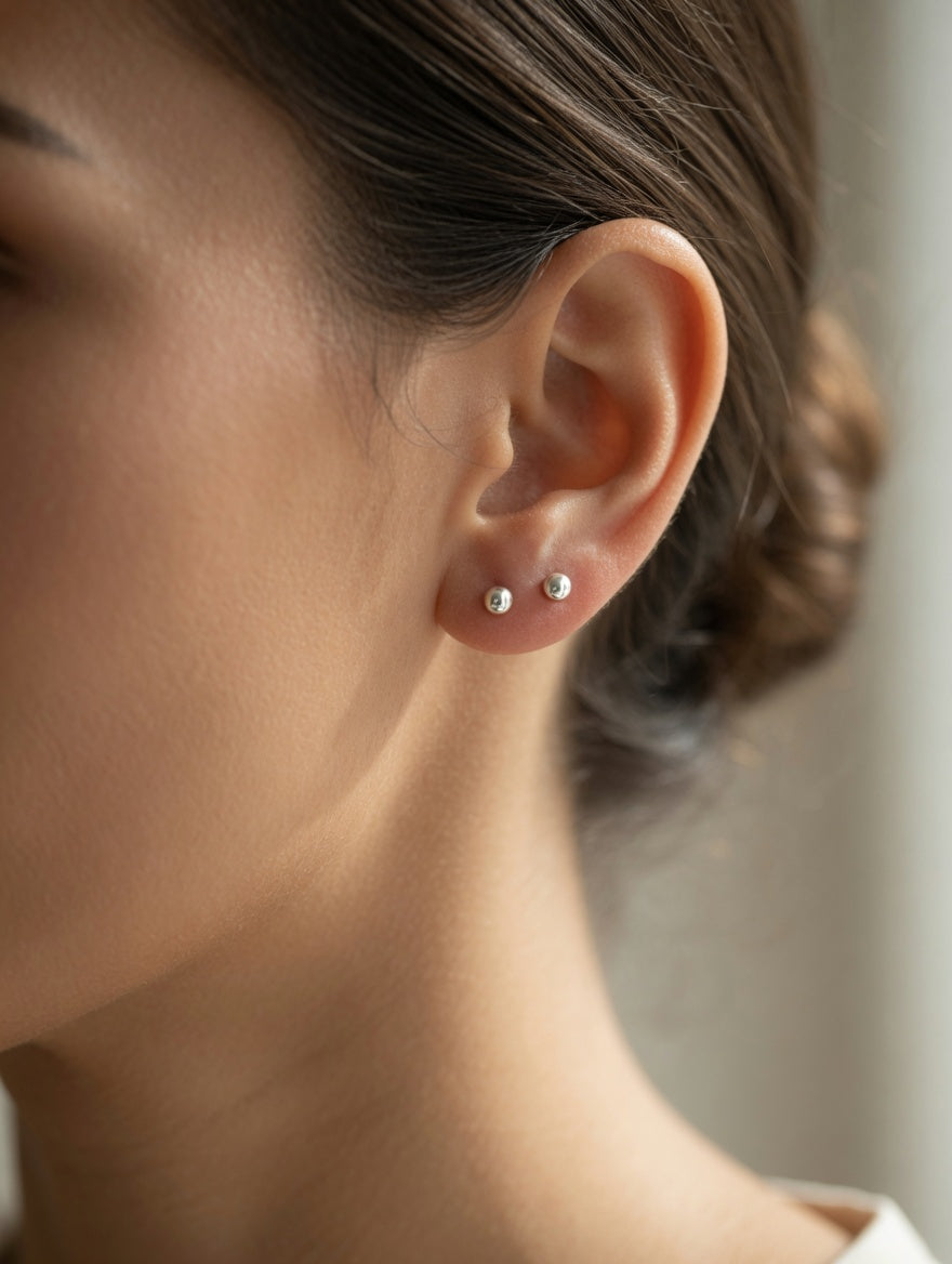 Timeless 3mm Sterling Silver Ball Stud Earrings
