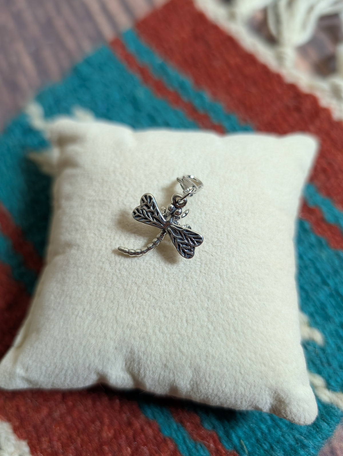 Handcrafted Dragonfly Bug Charm Sterling Silver