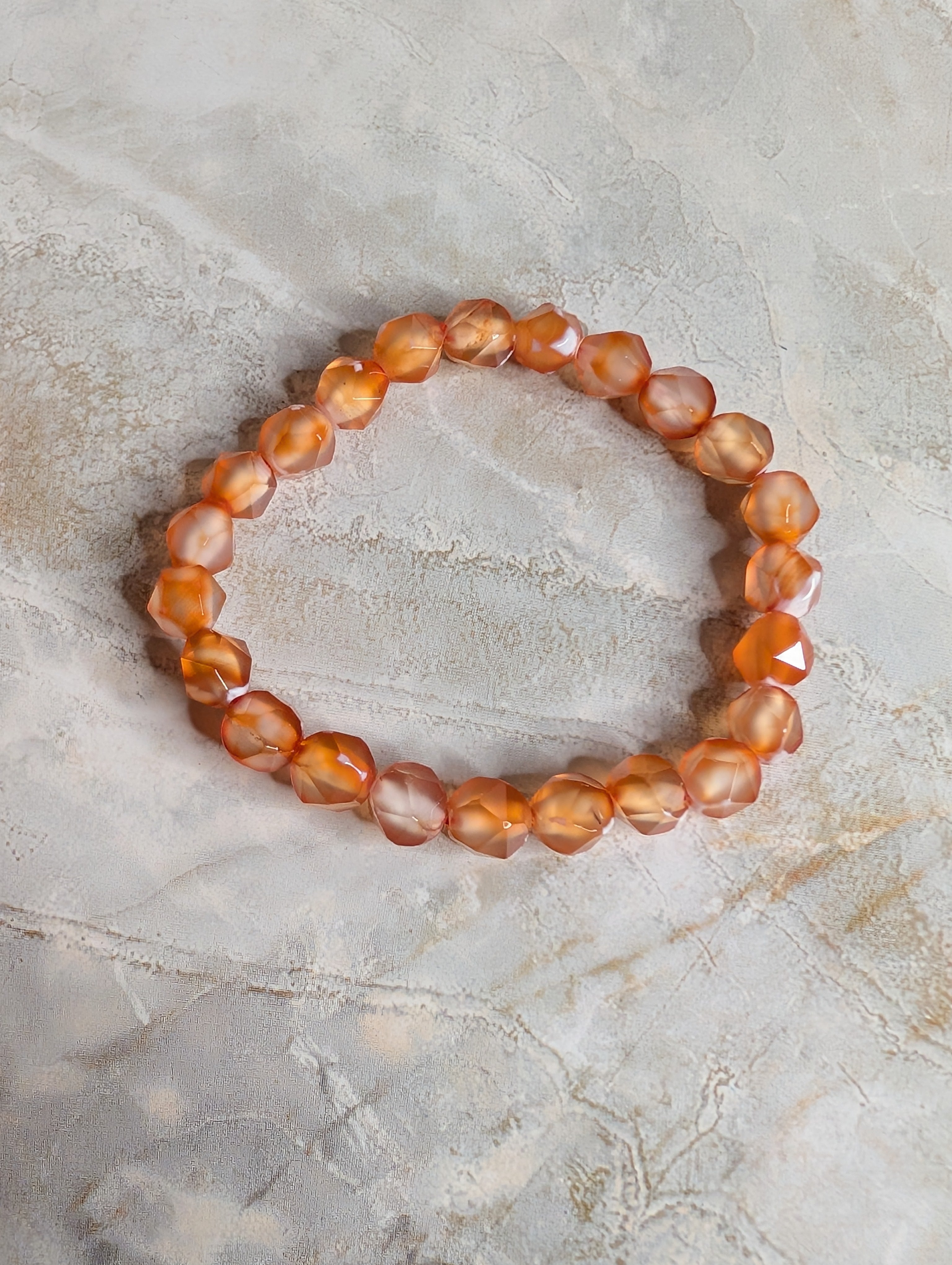 Obsidian Abacus Beaded Stretch Bracelet