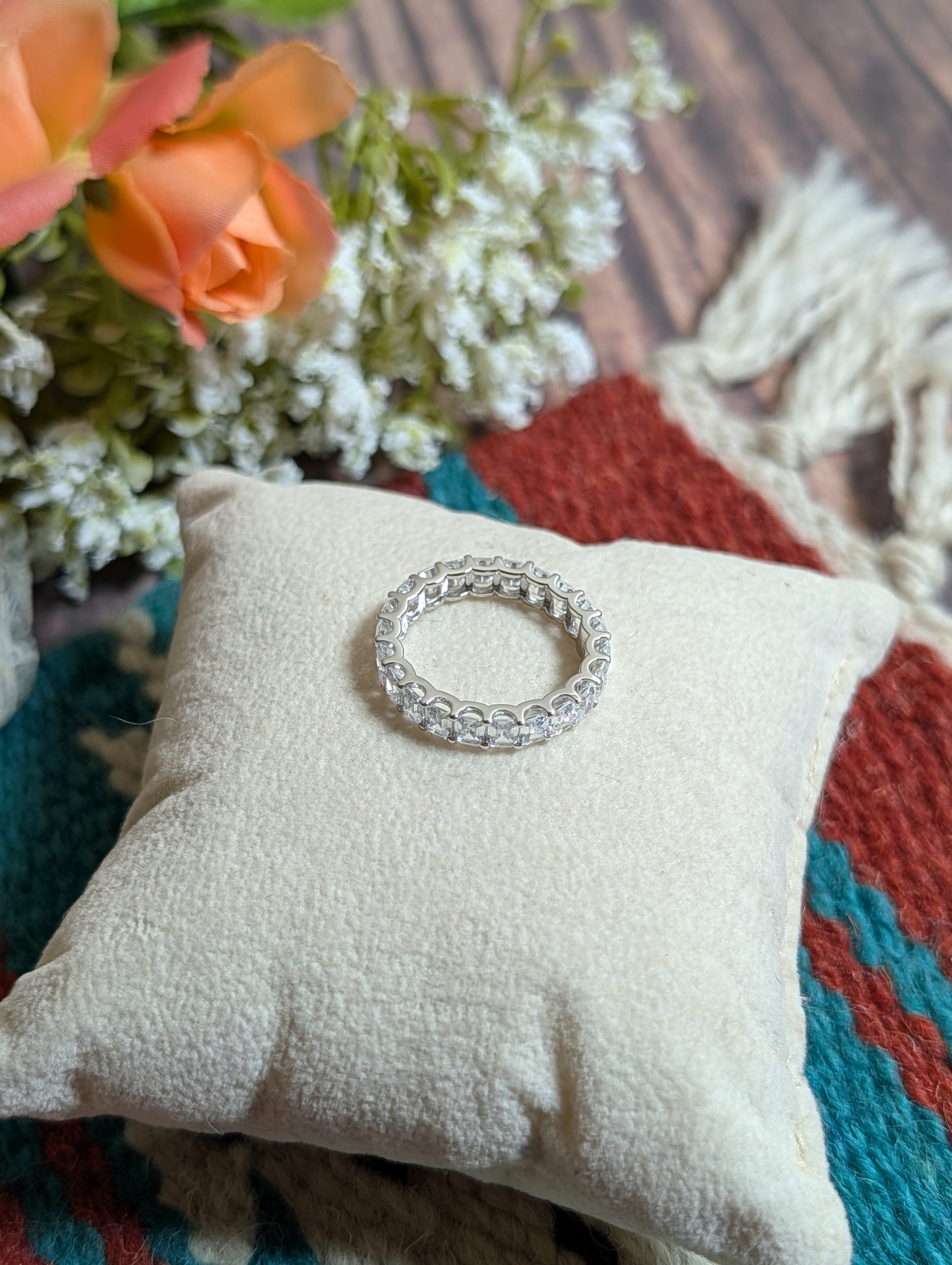 Sterling Silver CZ Rio Baguette Style Ring
