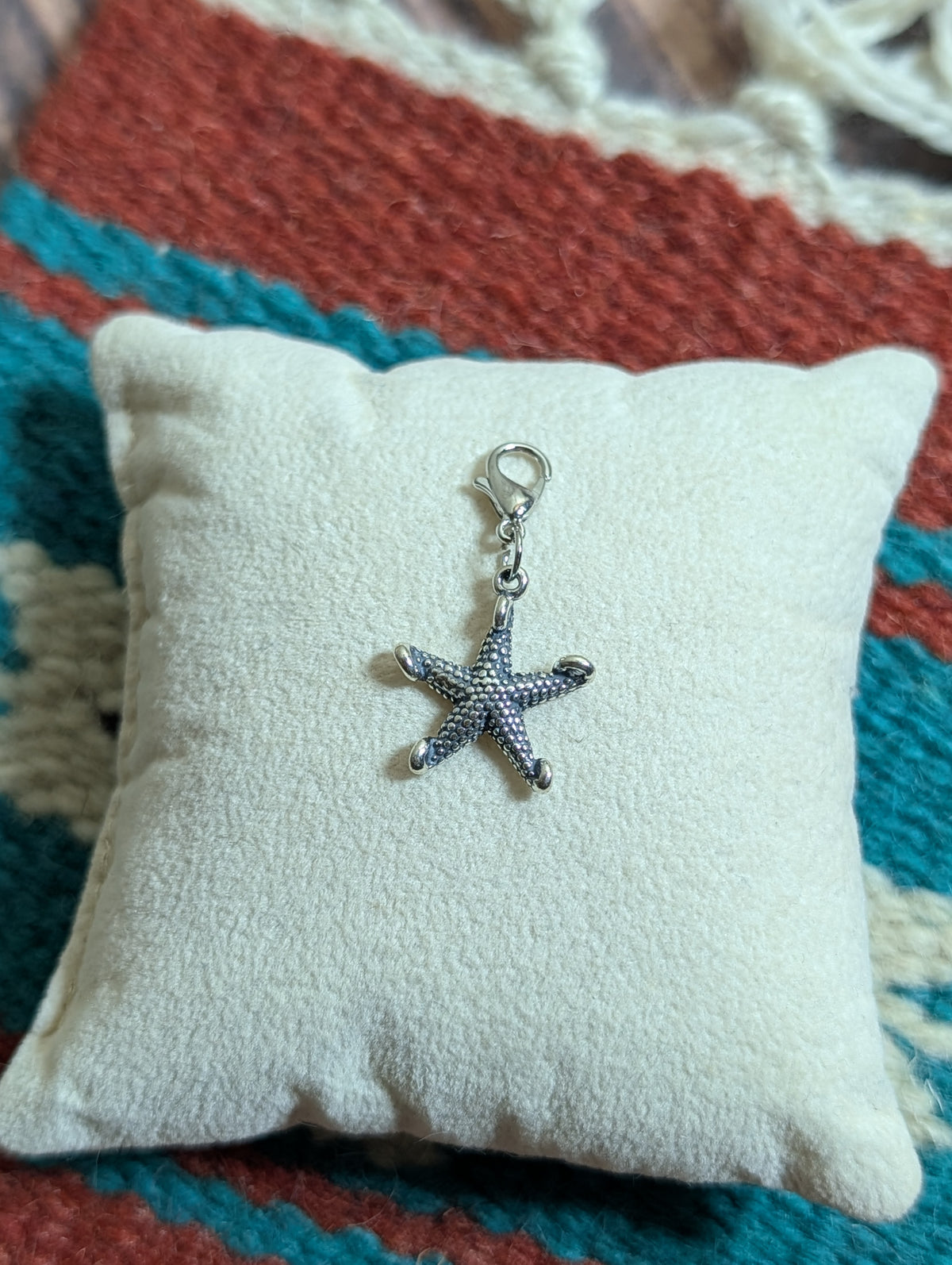 Handcrafted Curled StarFish Ocean Charm Sterling Silver