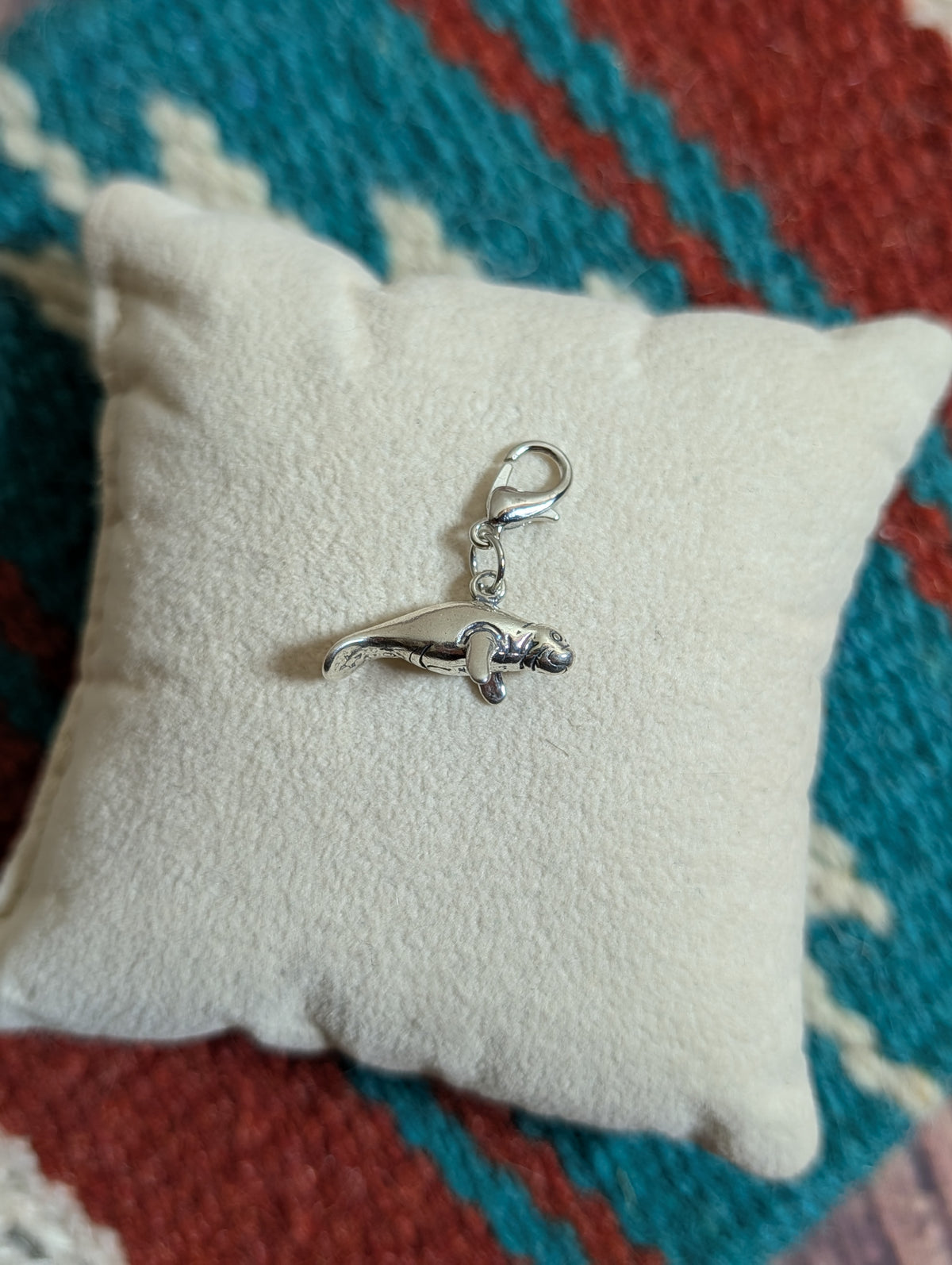 Handcrafted Manatee Animal Charm Sterling Silver
