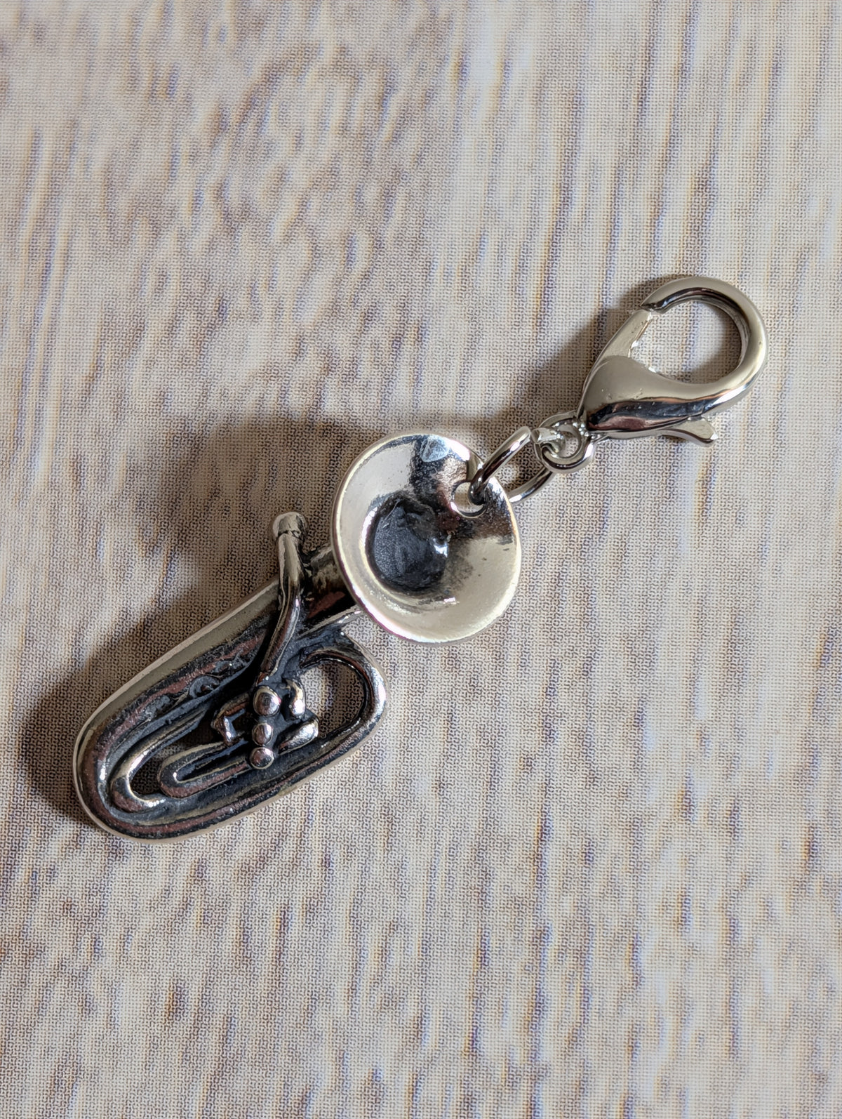 Handcrafted Tuba Musical Instrument Charm Sterling Silver