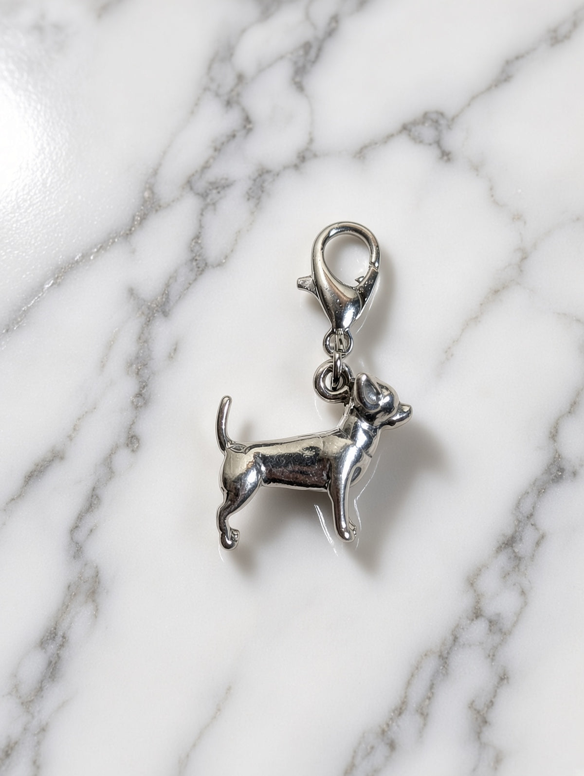 Handcrafted Chihuahua Dog Charm Sterling Silver