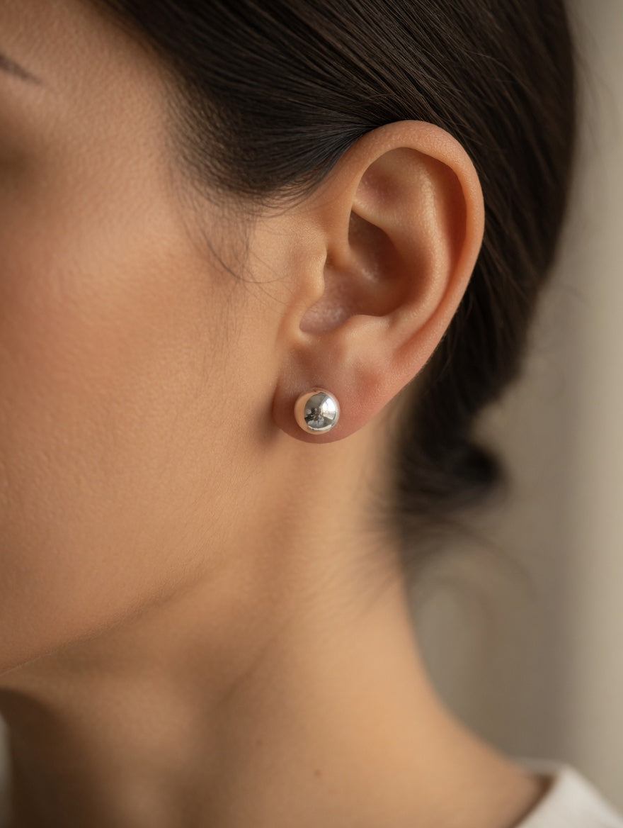Timeless 5mm Sterling Silver Ball Stud Earrings