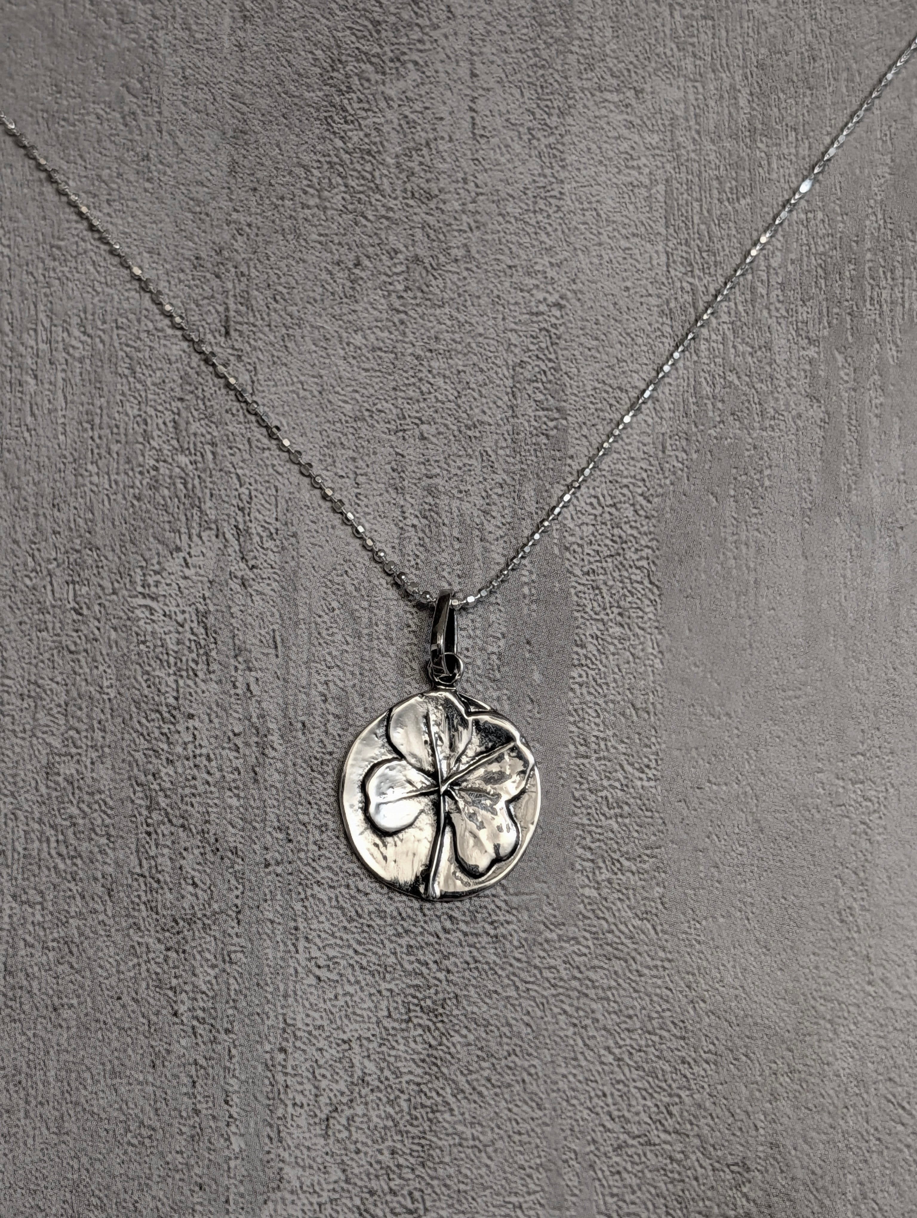 Sterling Silver Four Leaf Clover Necklace