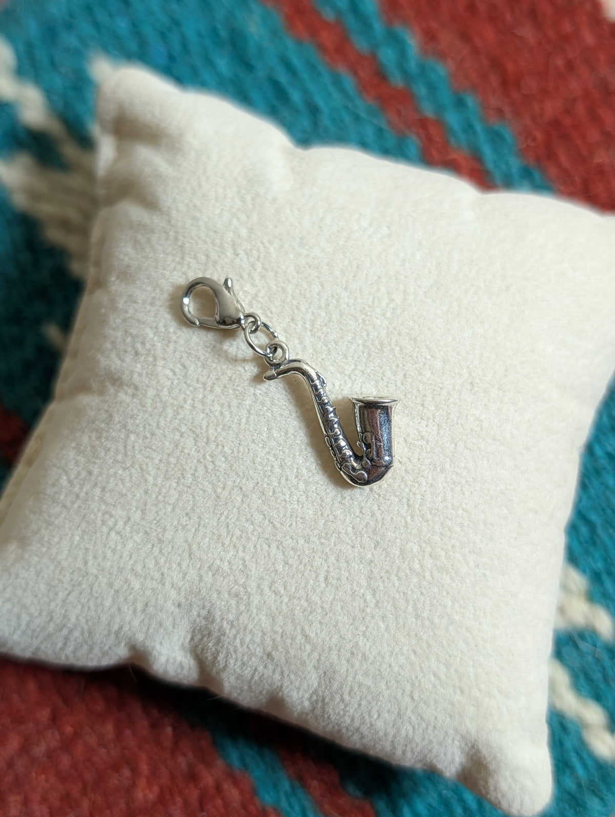 Handcrafted Saxophone Musical Instrument Charm Sterling Silver
