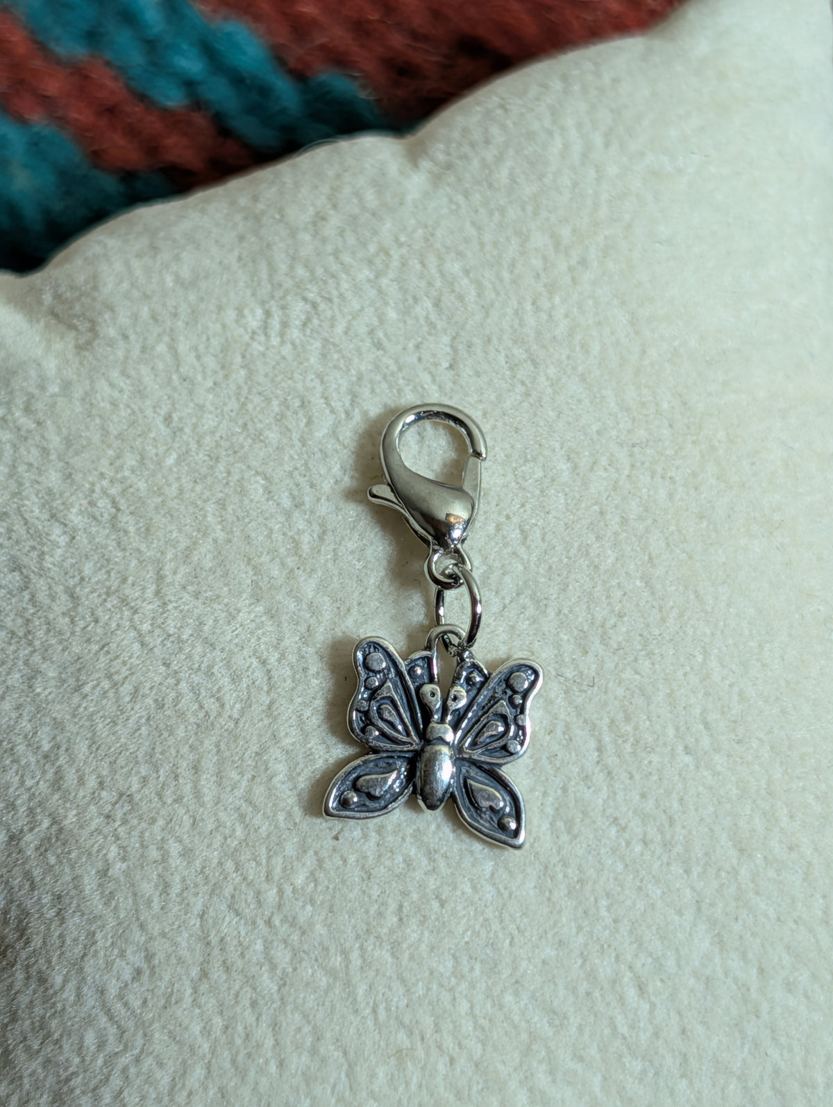 Handcrafted Small Butterfly Charm Sterling Silver