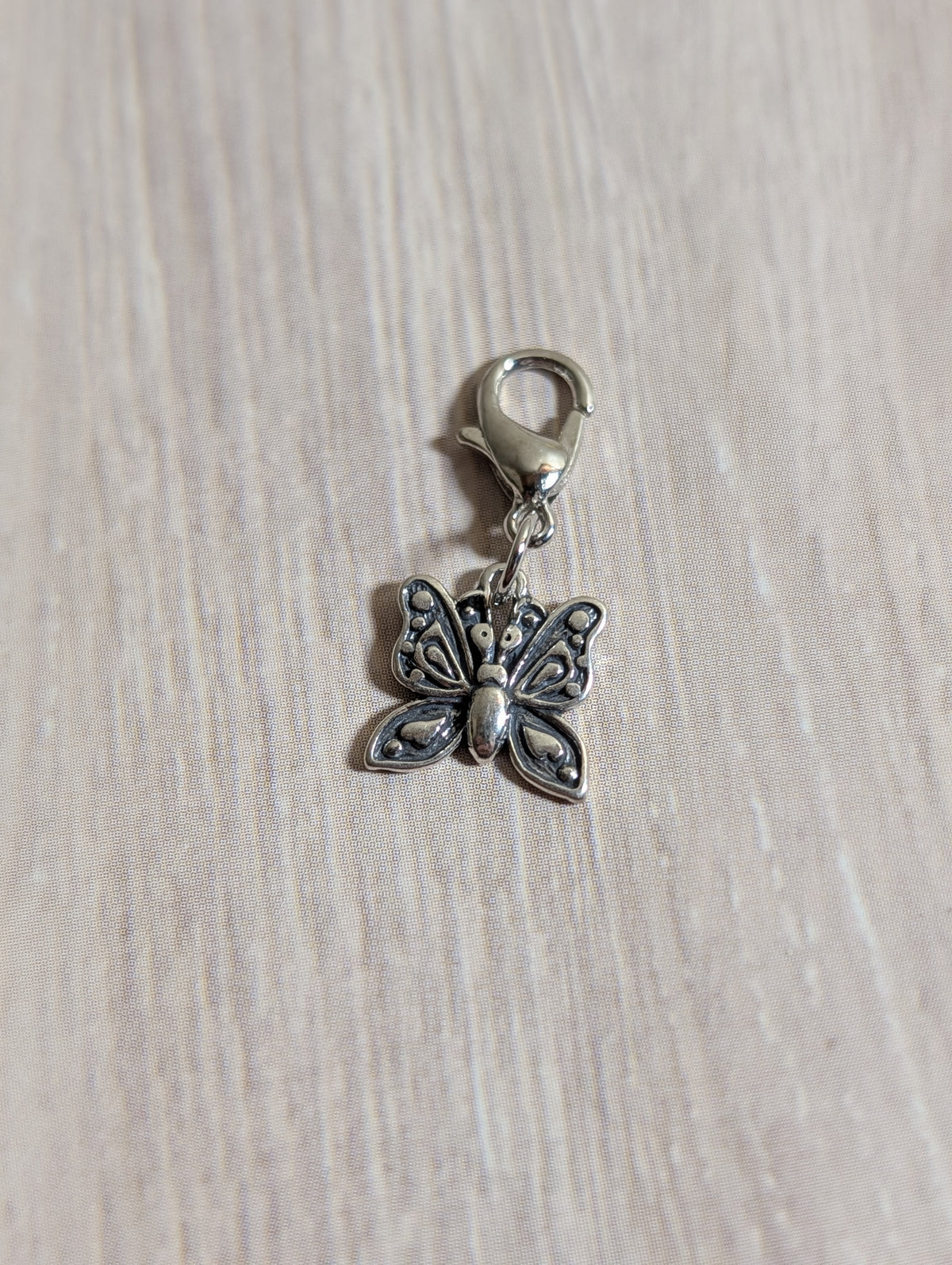 Handcrafted Small Butterfly Charm Sterling Silver