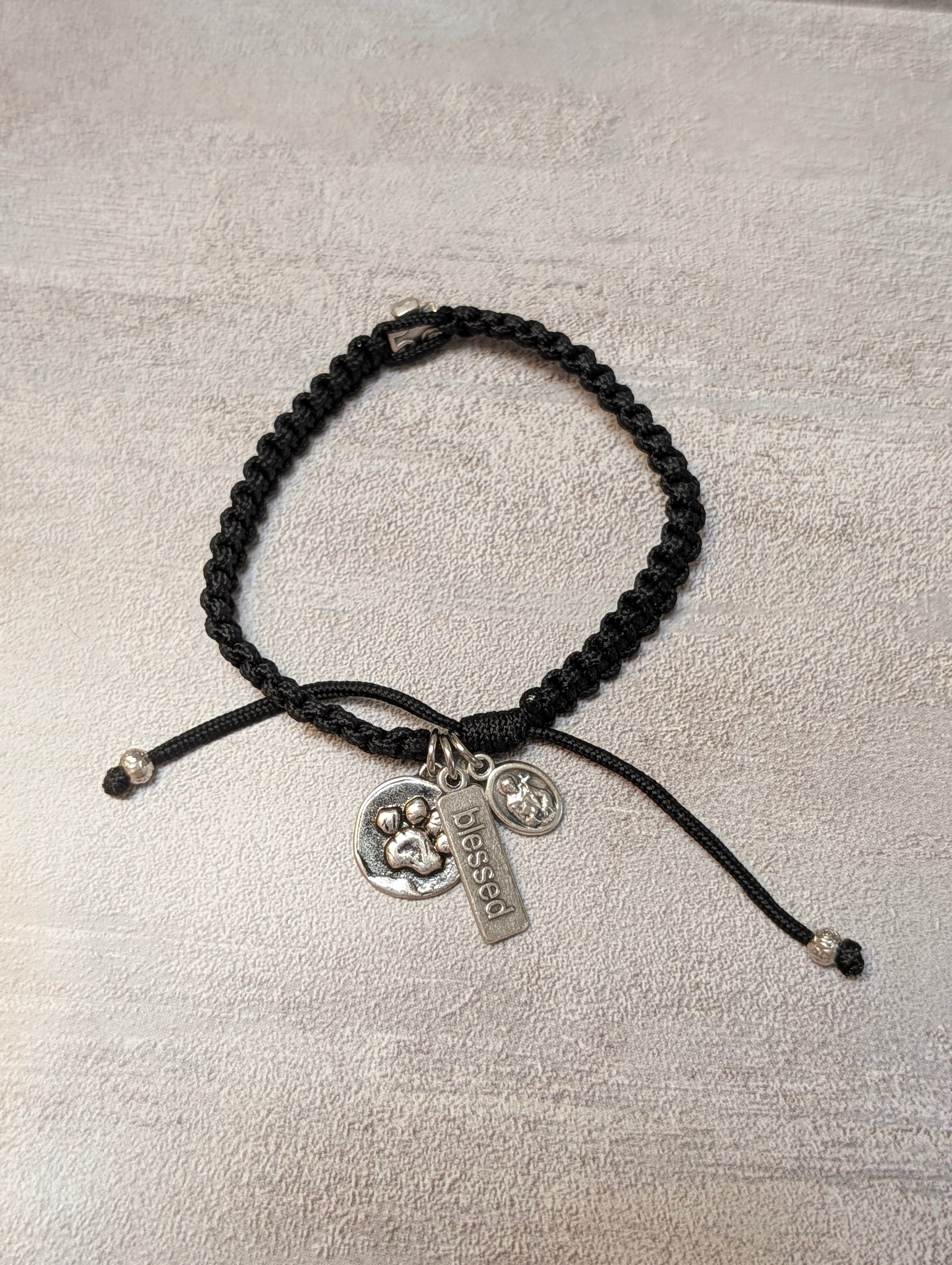 Pet Blessings Bracelet & Pet Tag Set (Black)