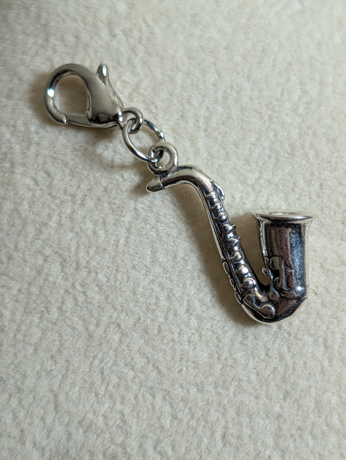 Handcrafted Saxophone Musical Instrument Charm Sterling Silver