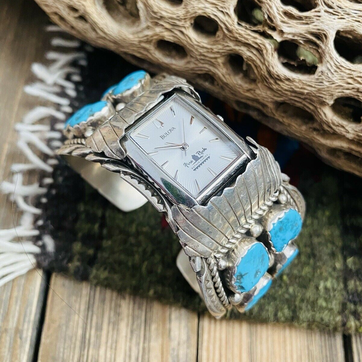 Handcrafted Vintage Old Pawn Kingman Turquoise & Sterling  display picture 1