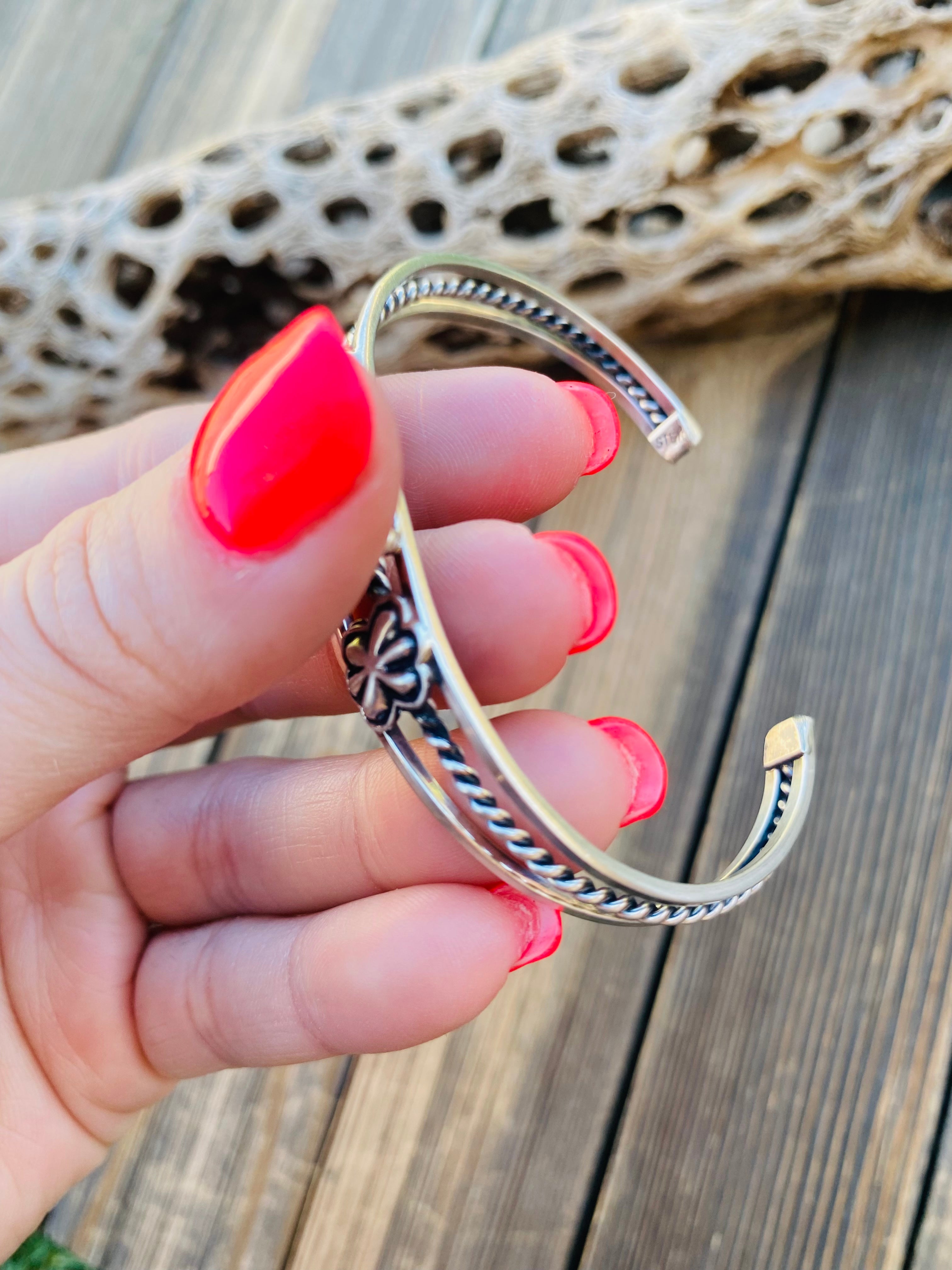 Navajo Sterling Cuff & Kingman Turquoise Cuff Bracelet