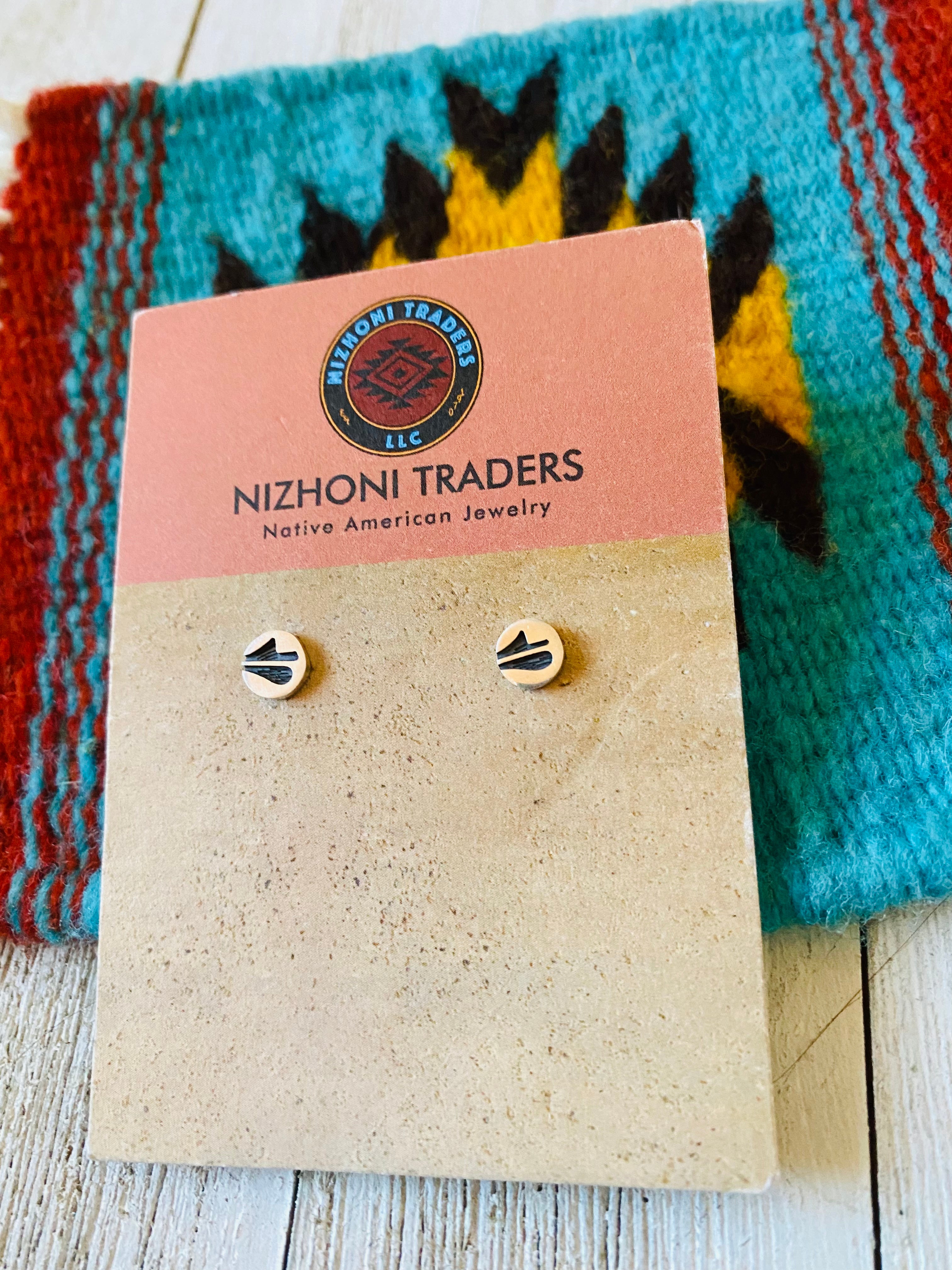 Hopi Overlaid Sterling Silver Stud Earrings