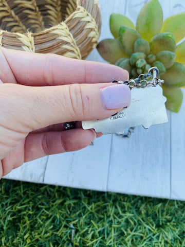 Handcrafted Sterling Silver & Multi Stone Spice Necklace Signed