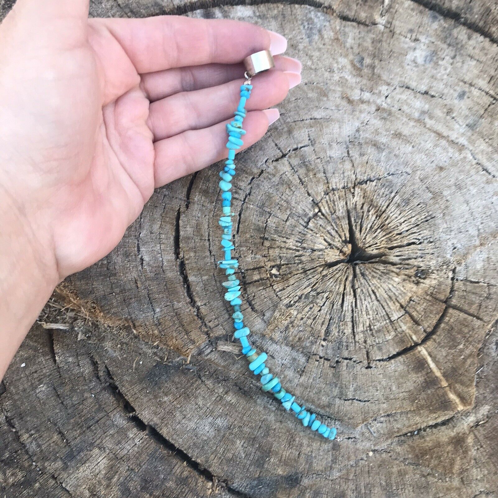 Navajo Turquoise  Sterling Silver Cuff Earring