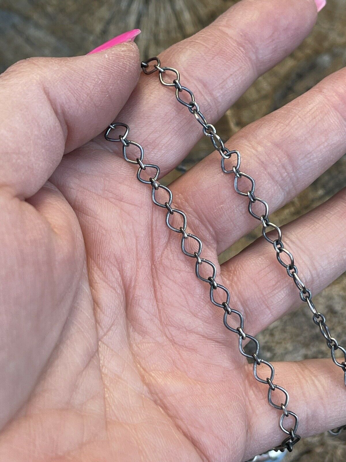 Navajo Sterling Silver & Golden Hills Turquoise Lightning Necklace