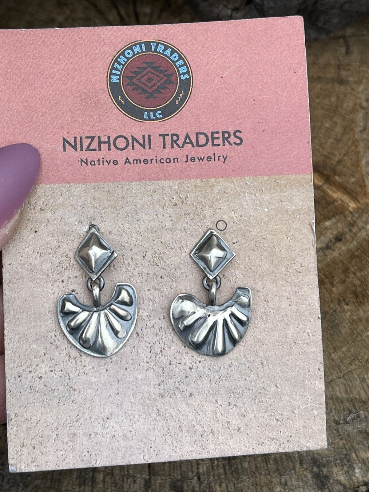 Navajo Sterling Silver Handmade Dangles Earrings