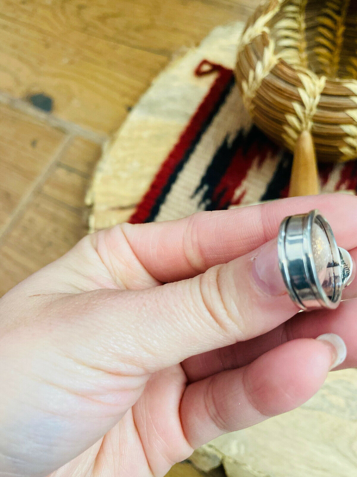 Navajo Turquoise & Sterling Silver Ring Size 5.25