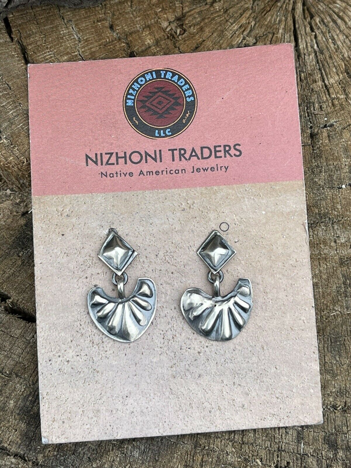 Navajo Sterling Silver Handmade Dangles Earrings